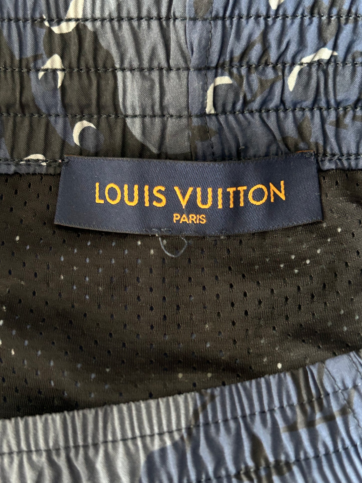 Louis Vuitton Blue Camouflage Monogram Swim Shorts