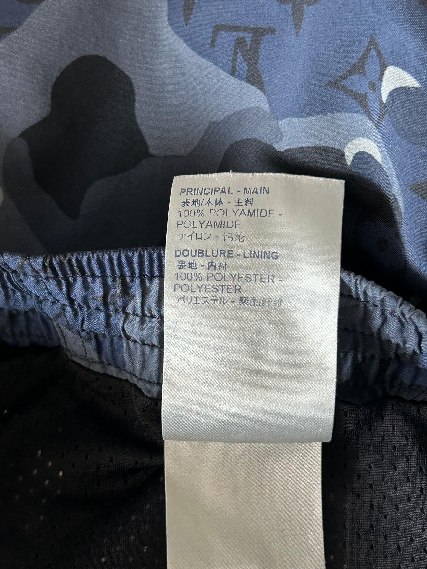 Louis Vuitton Blue Camouflage Monogram Swim Shorts