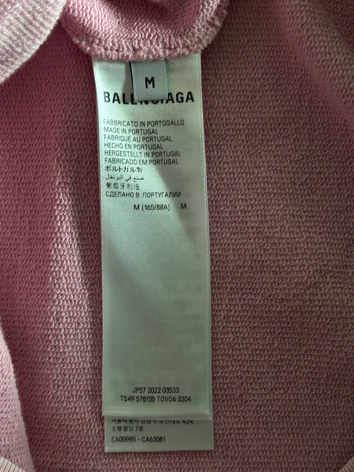 Balenciaga Pink & Black Logo Hoodie