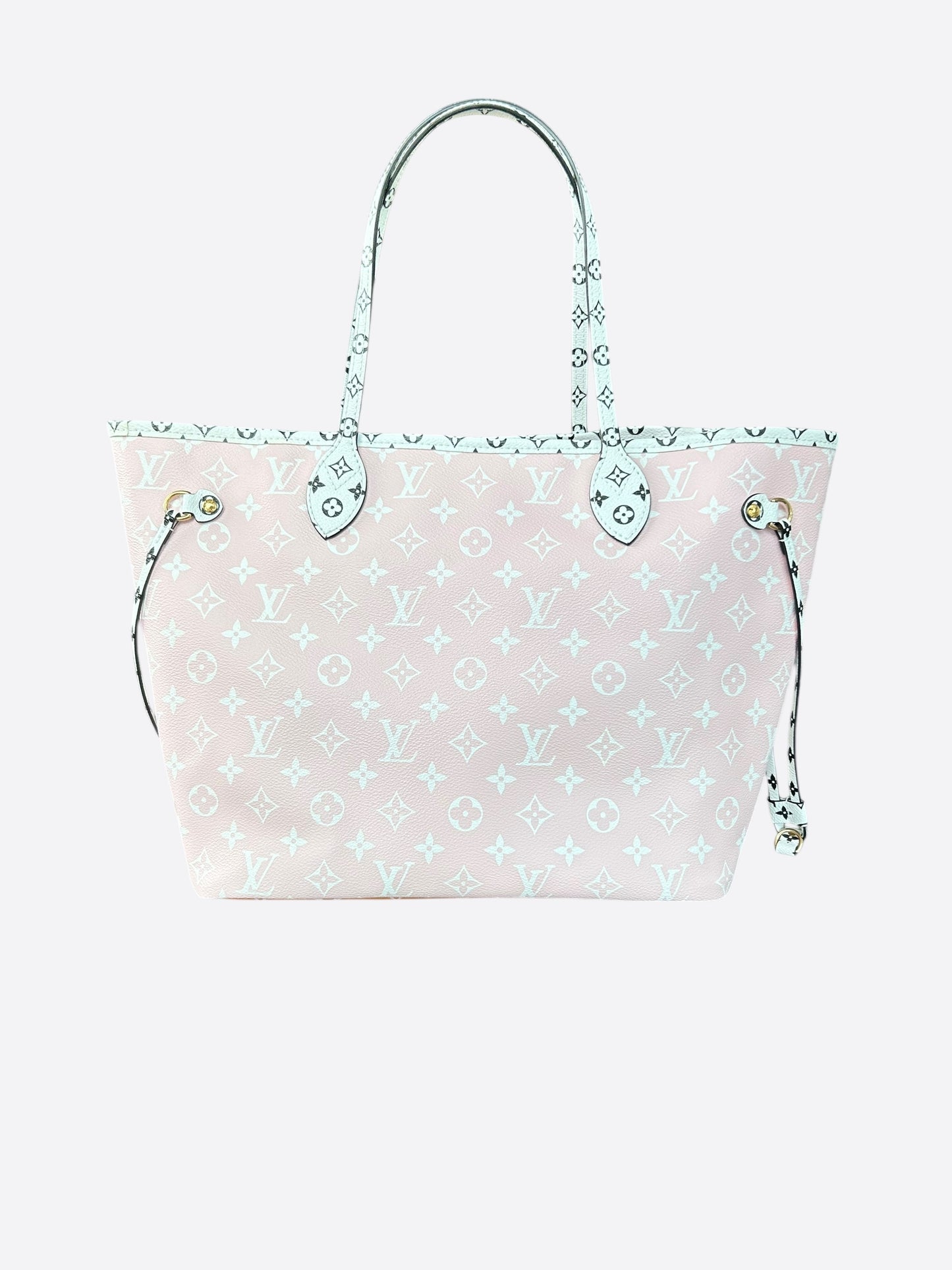 Louis Vuitton Red & White Monogram Neverfull MM