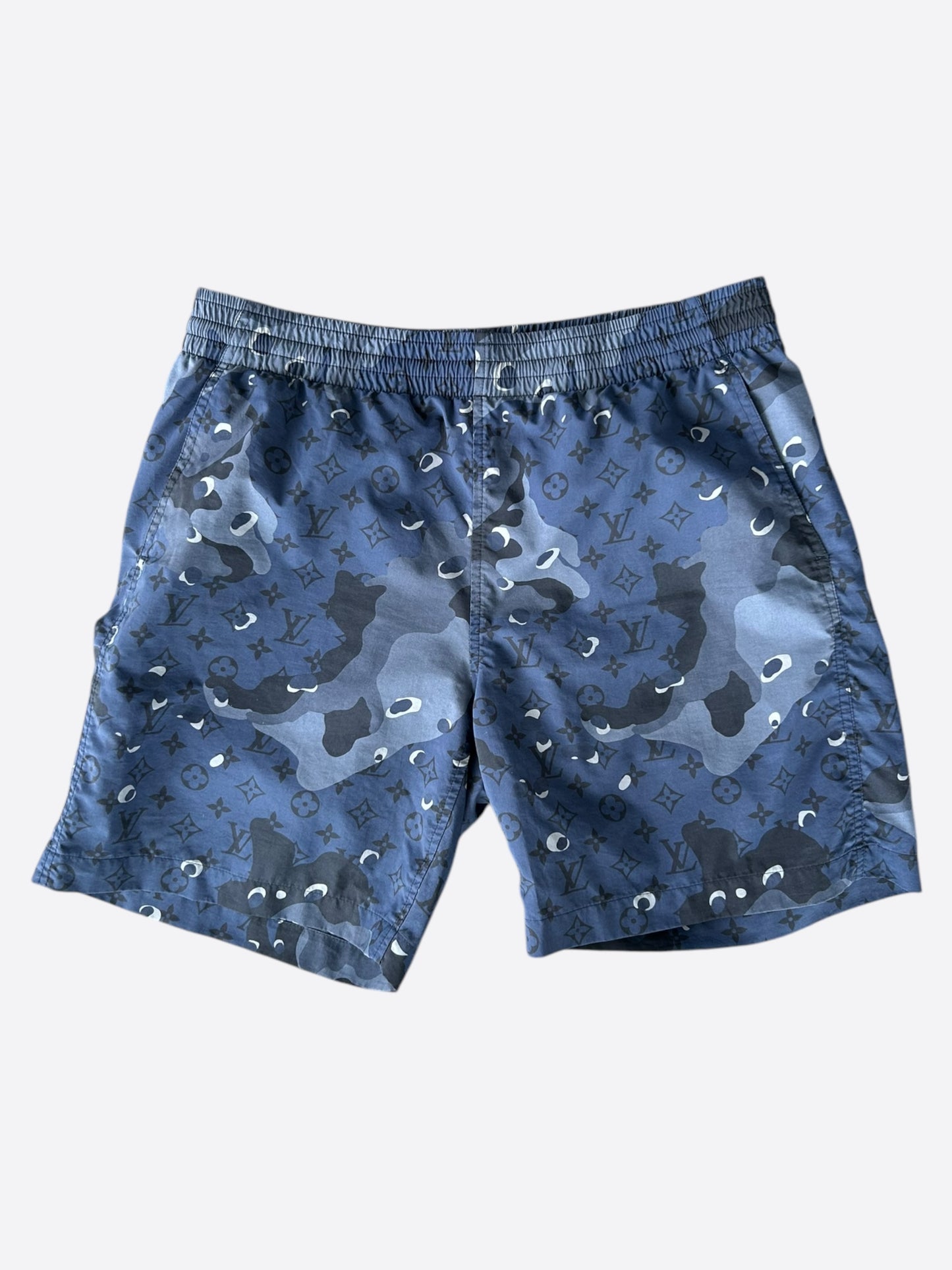 Louis Vuitton Blue Camouflage Monogram Swim Shorts