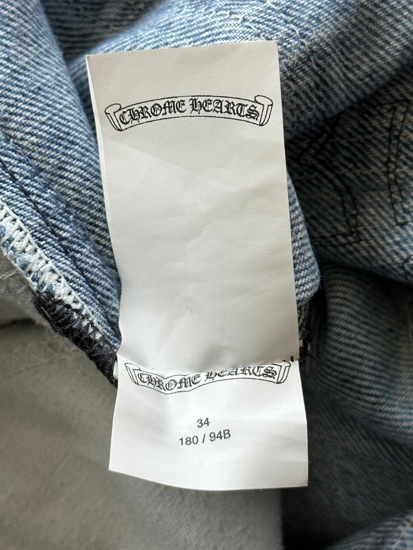 Chrome Hearts Levis Blue & Black Cross Patch Jeans