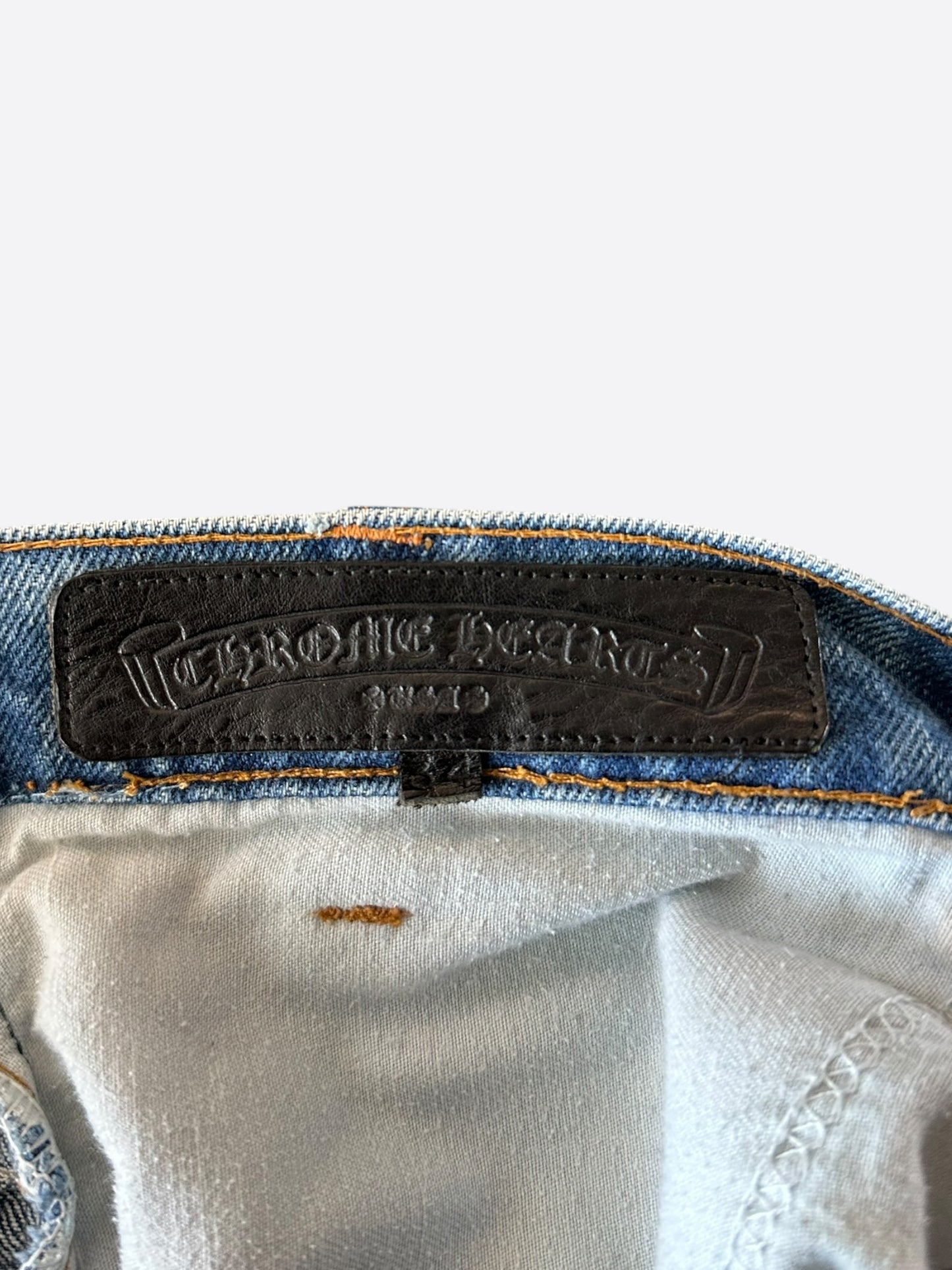 Chrome Hearts Levis Blue & Black Cross Patch Jeans