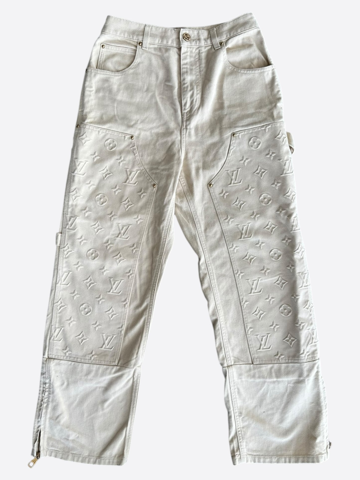 Louis Vuitton Beige Monogram Carpenter Pants