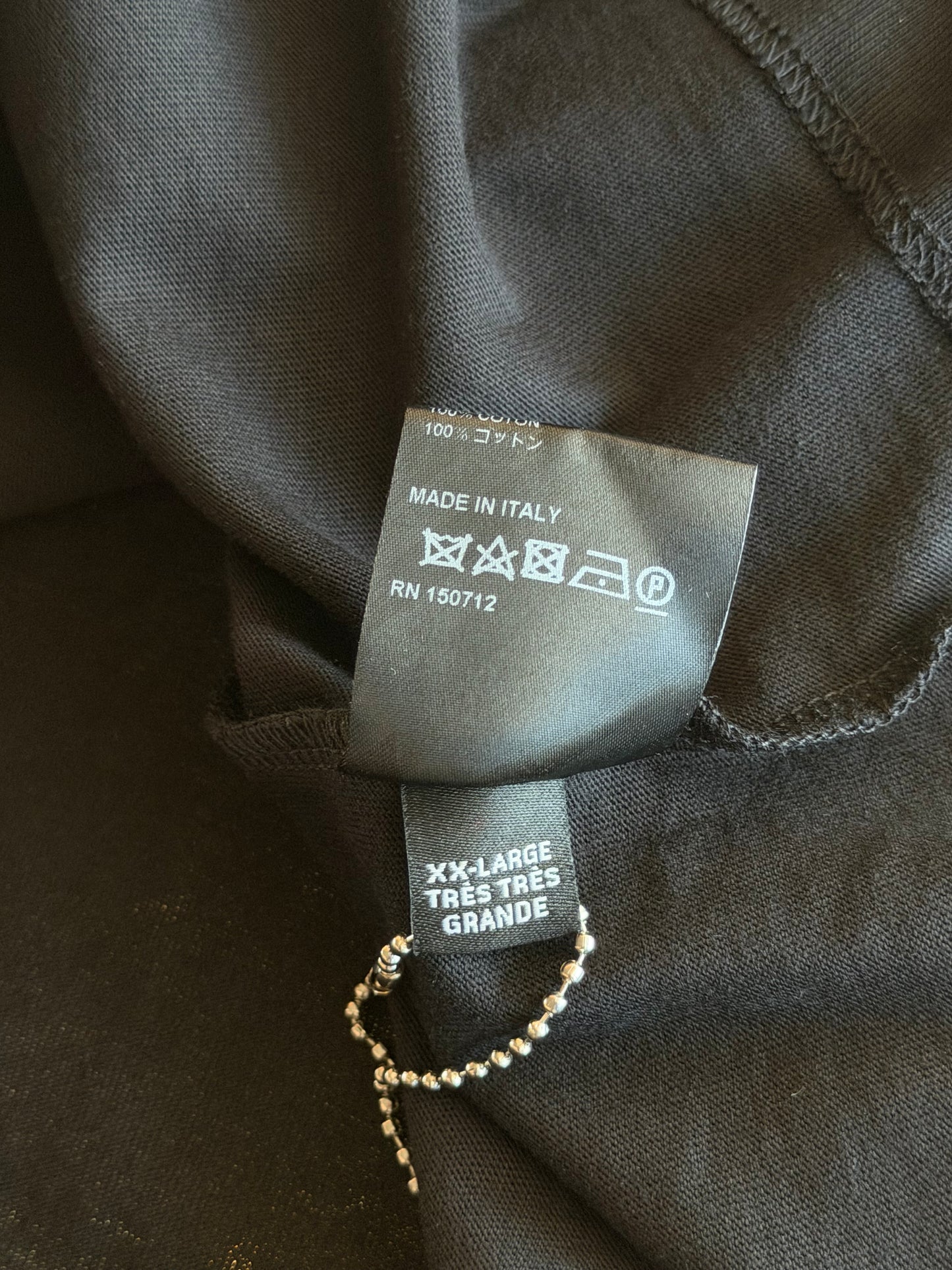 Amiri Black & Chrome Staggered Logo T-Shirt