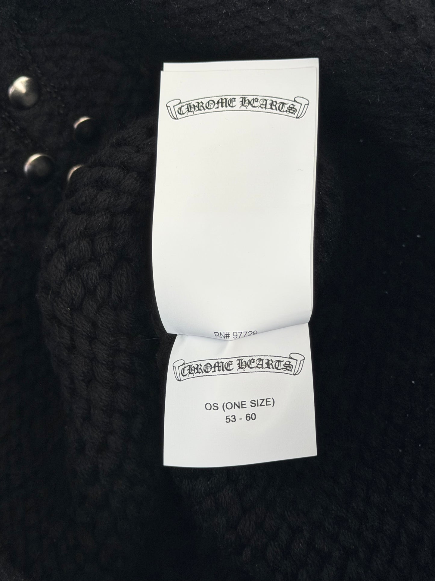 Chrome Hearts Black & Silver Cross Patch Cashmere Beanie