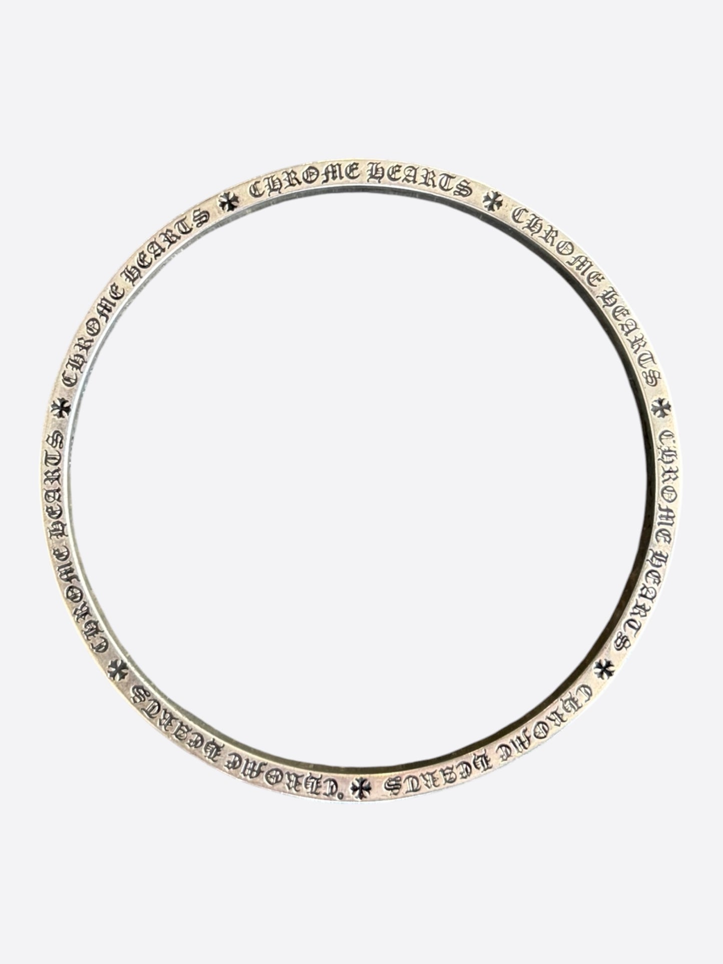 Chrome Hearts Silver Spacer Bangle Bracelet