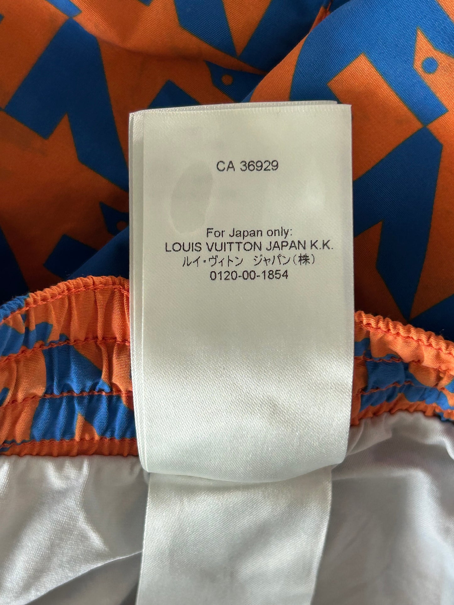 Louis Vuitton Blue & Orange Dove Print Swimshorts
