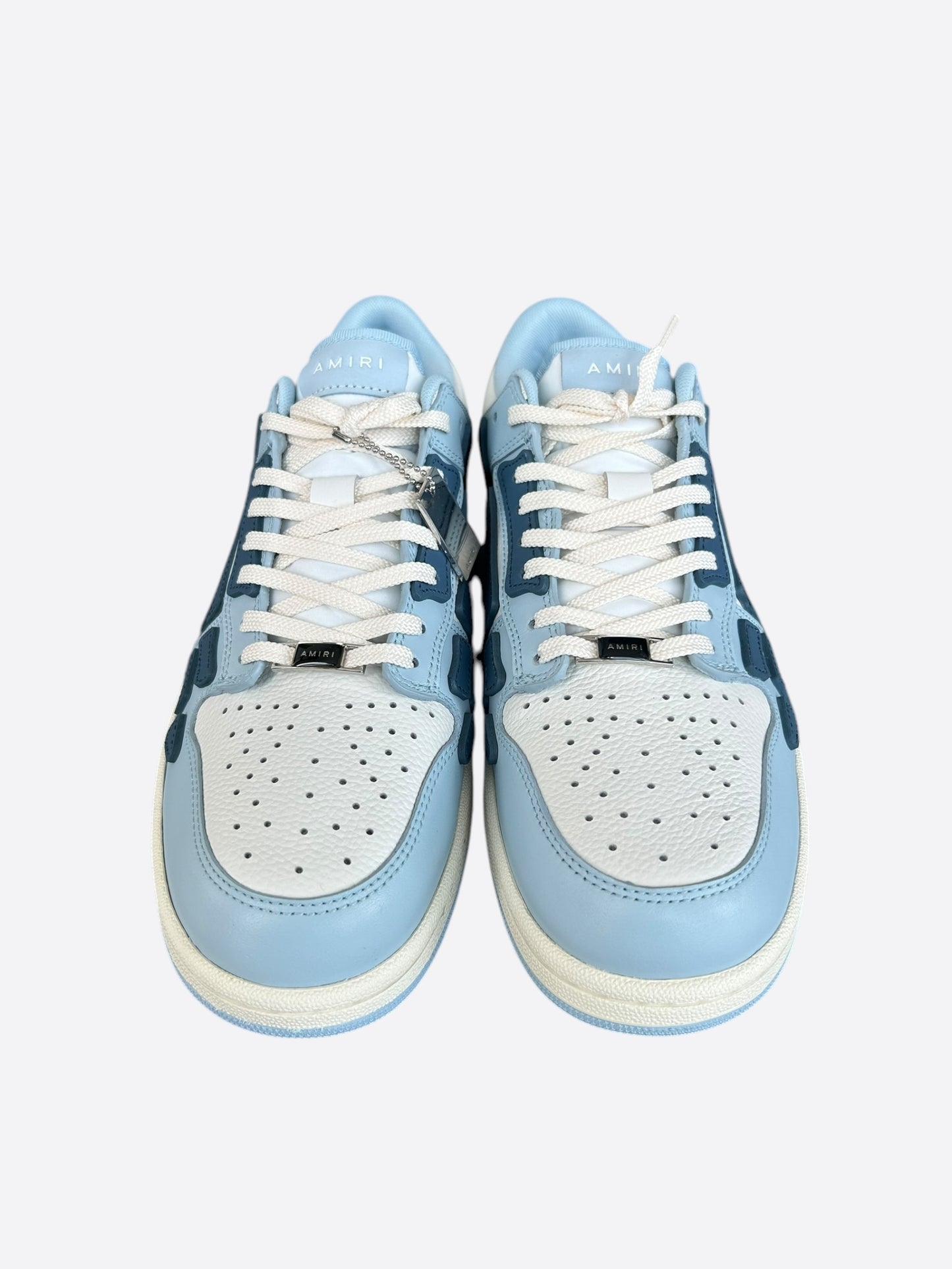 Amiri Blue & White Skeleton Low Top Sneakers