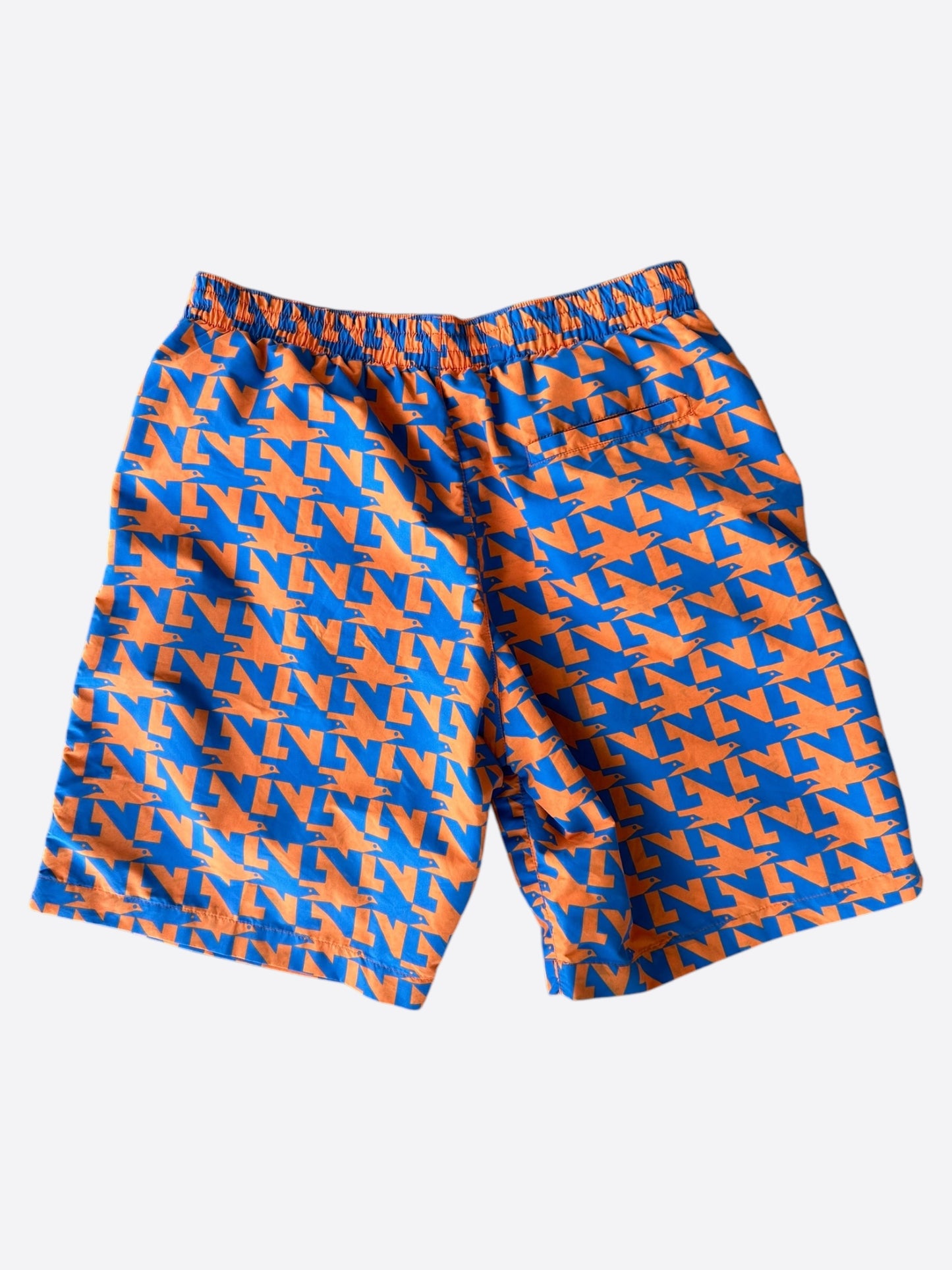 Louis Vuitton Blue & Orange Dove Print Swimshorts