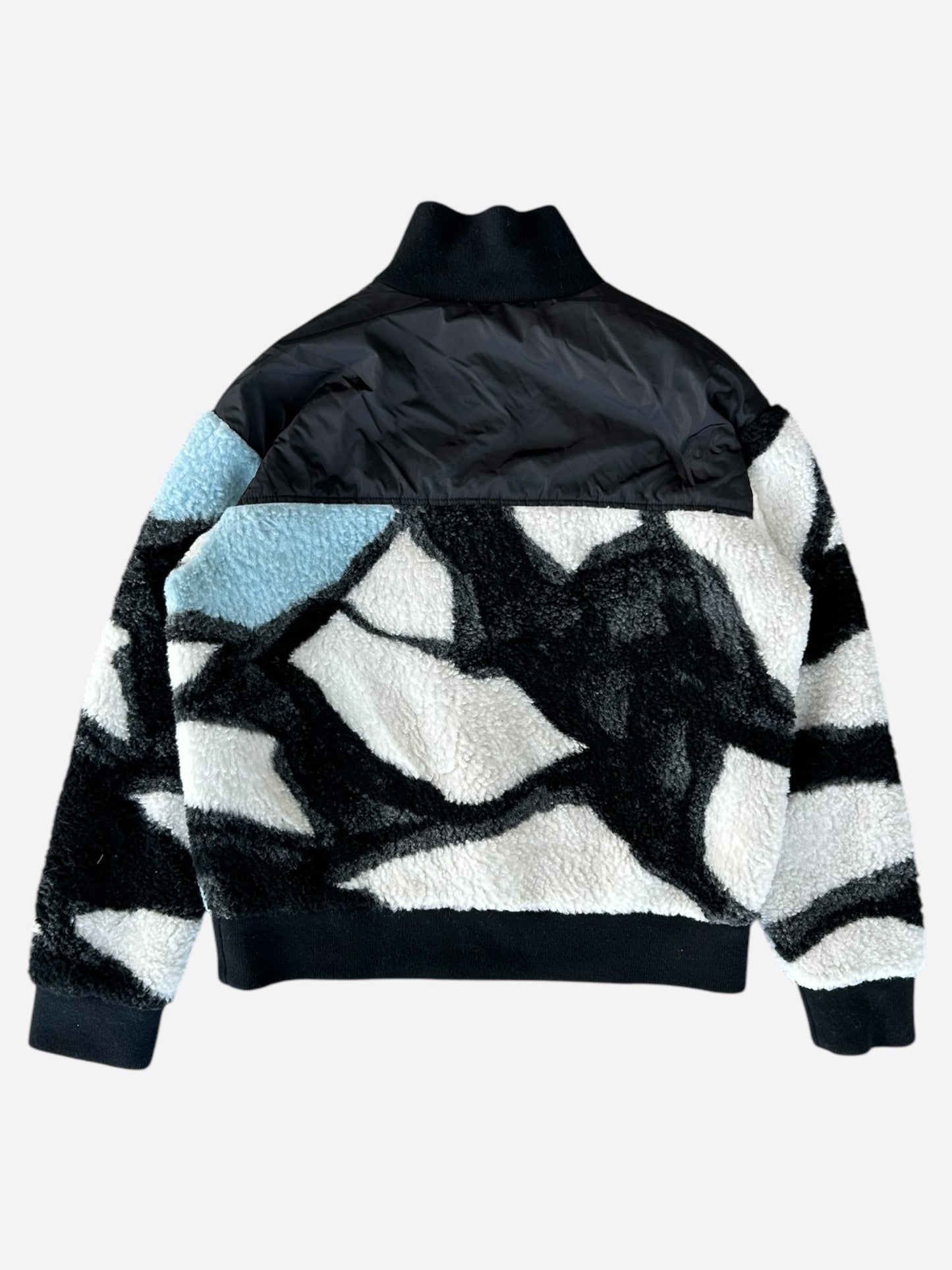 Louis Vuitton Black & White Logo Fleece Jacket