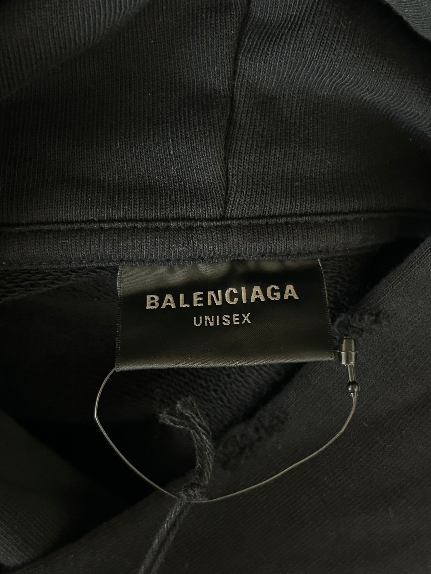 Balenciaga Black & White Campaign Logo Hoodie