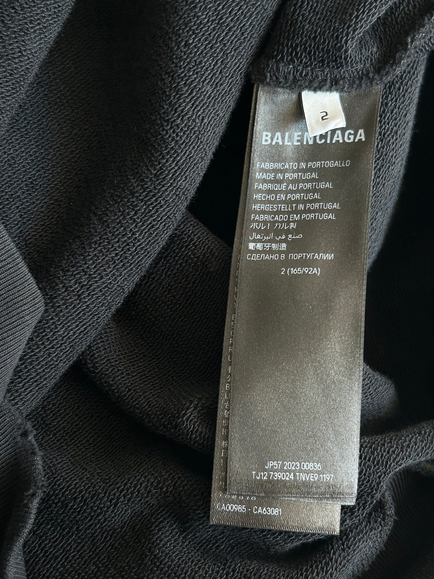Balenciaga Black & White Campaign Logo Hoodie