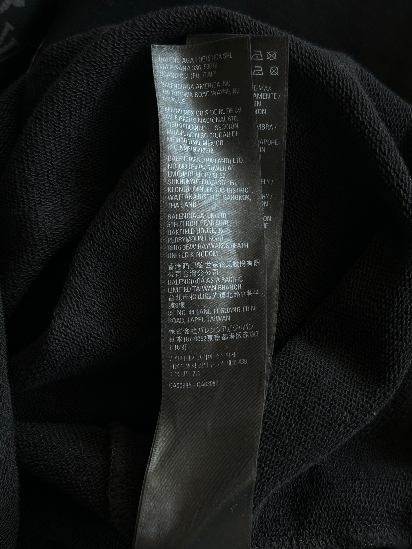 Balenciaga Black & White Logo Hoodie