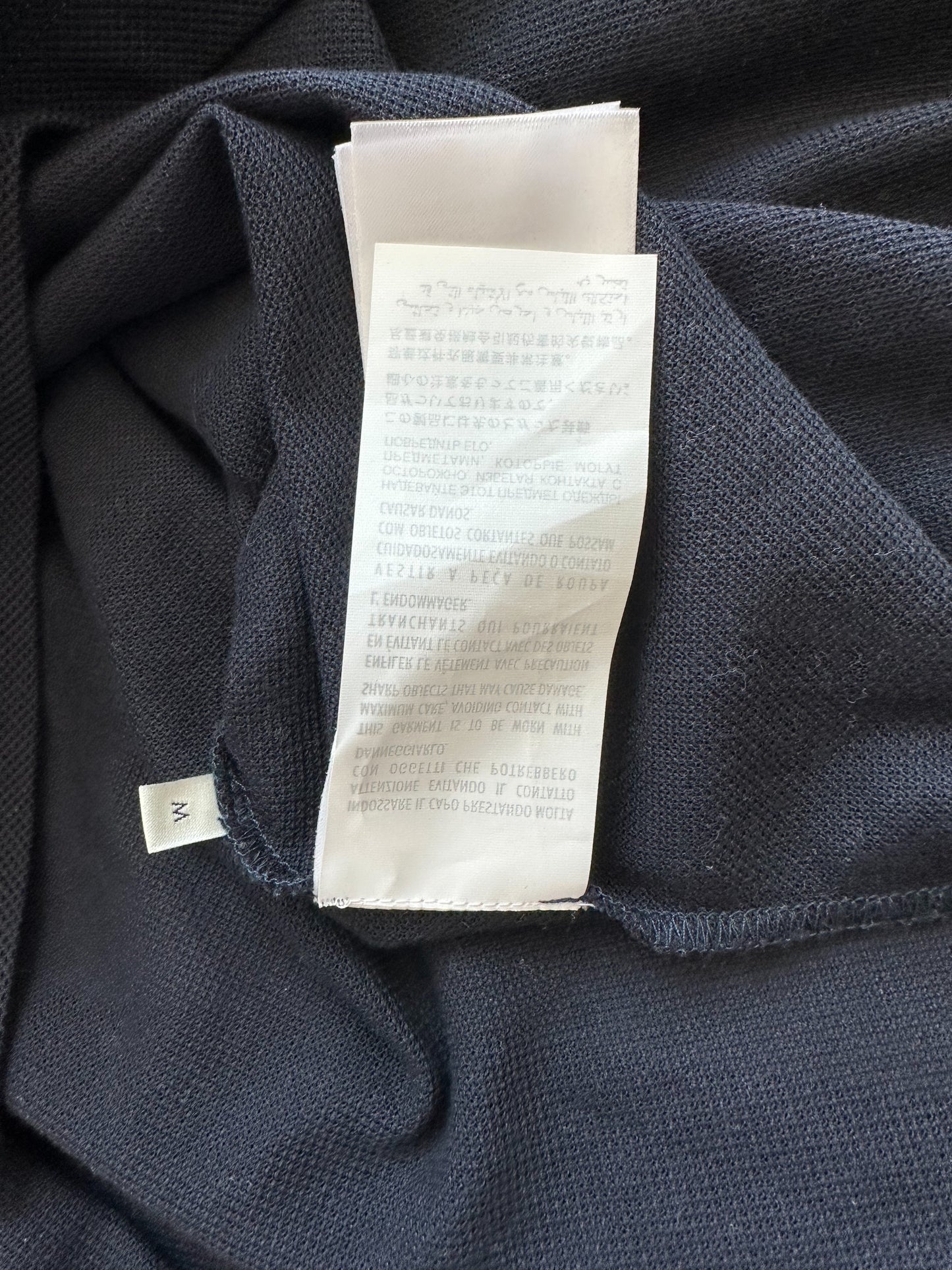 Gucci Navy GG Monogram Striped Polo Shirt