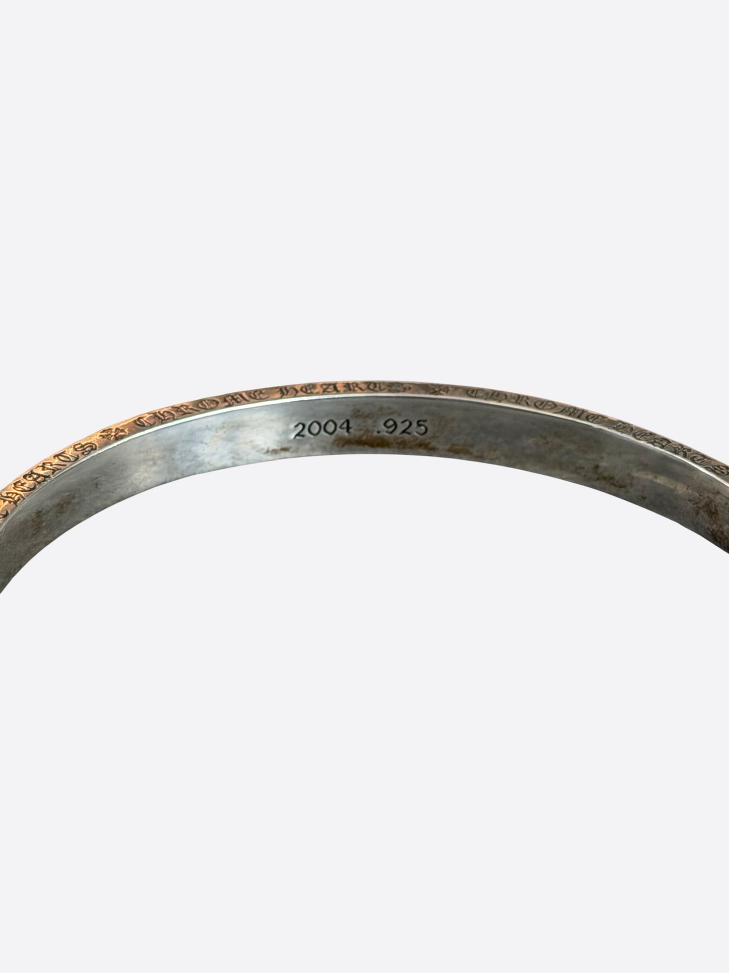 Chrome Hearts Silver Spacer Bangle Bracelet
