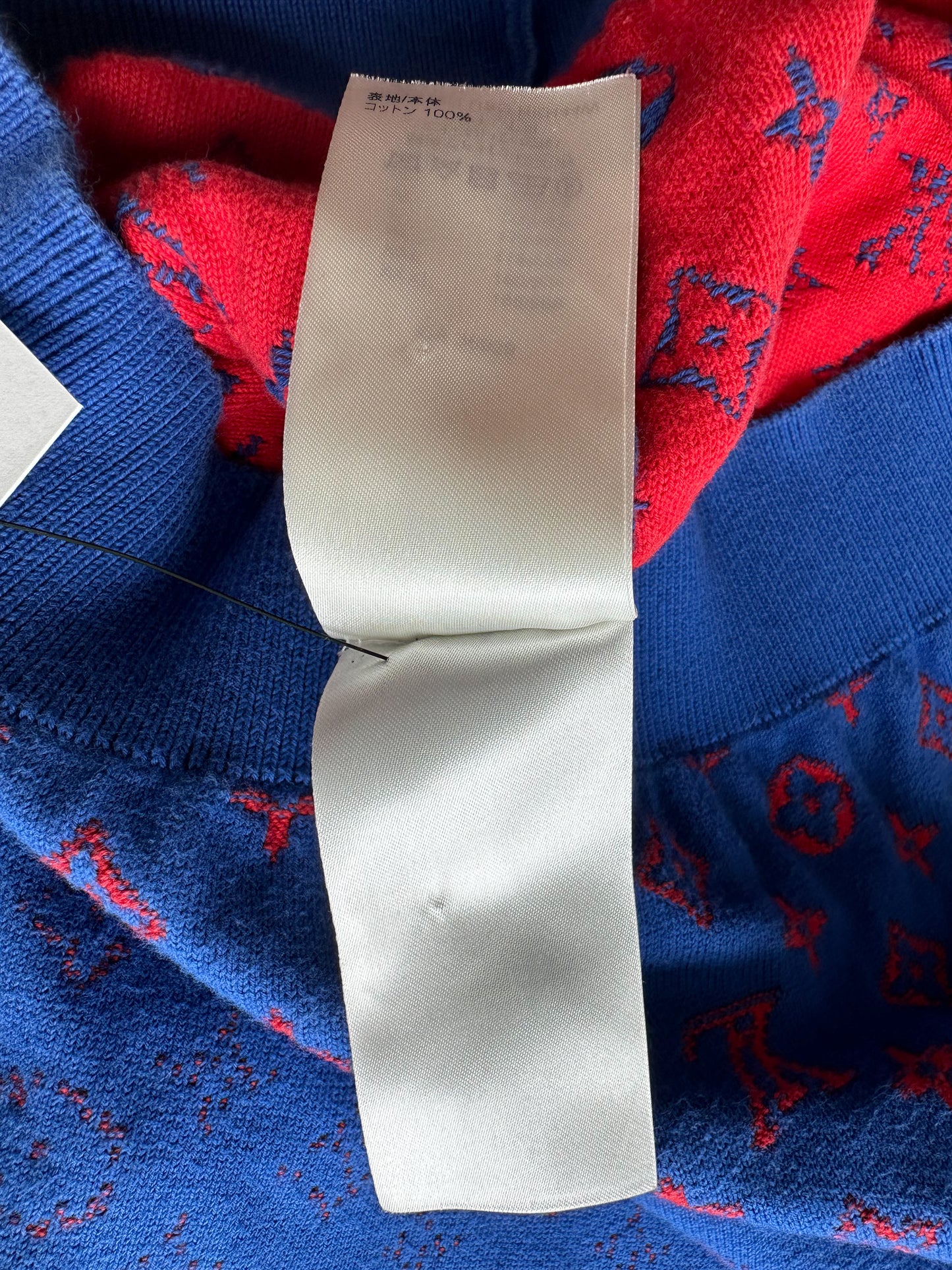 Louis Vuitton Blue & Red Monogram Gradient Sweater