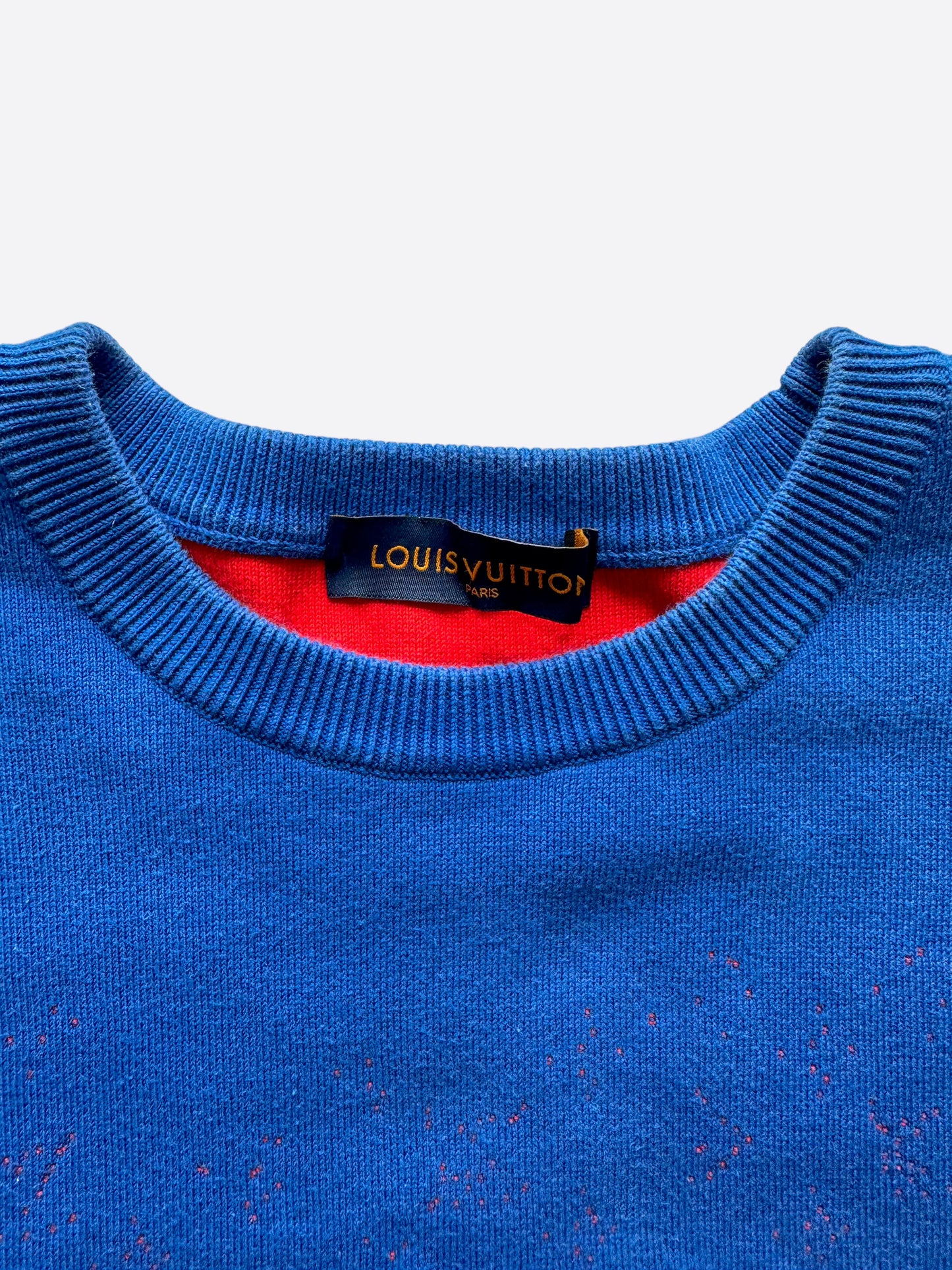 Louis Vuitton Blue & Red Monogram Gradient Sweater