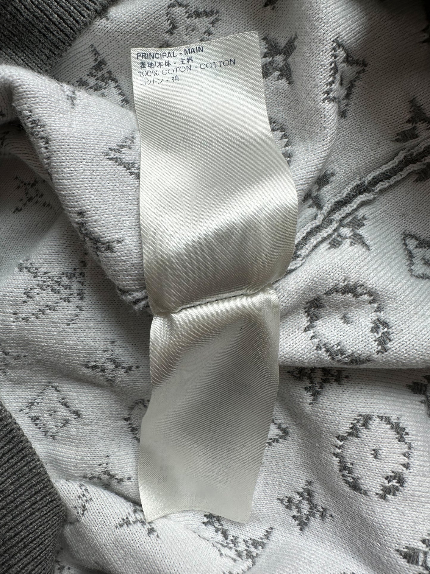 Louis Vuitton Grey & White Monogram Gradient Sweater