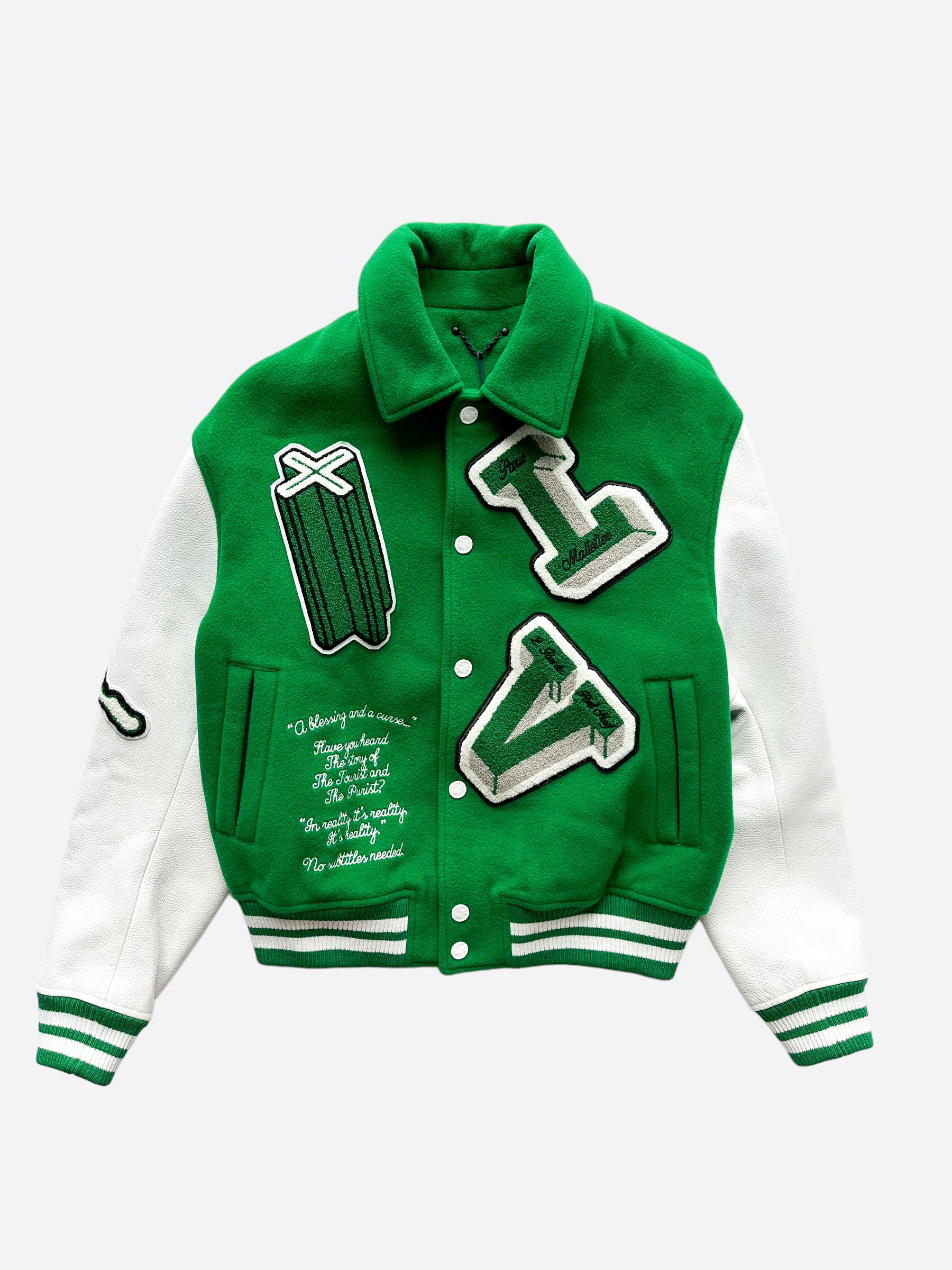 green and white louis vuitton jacket