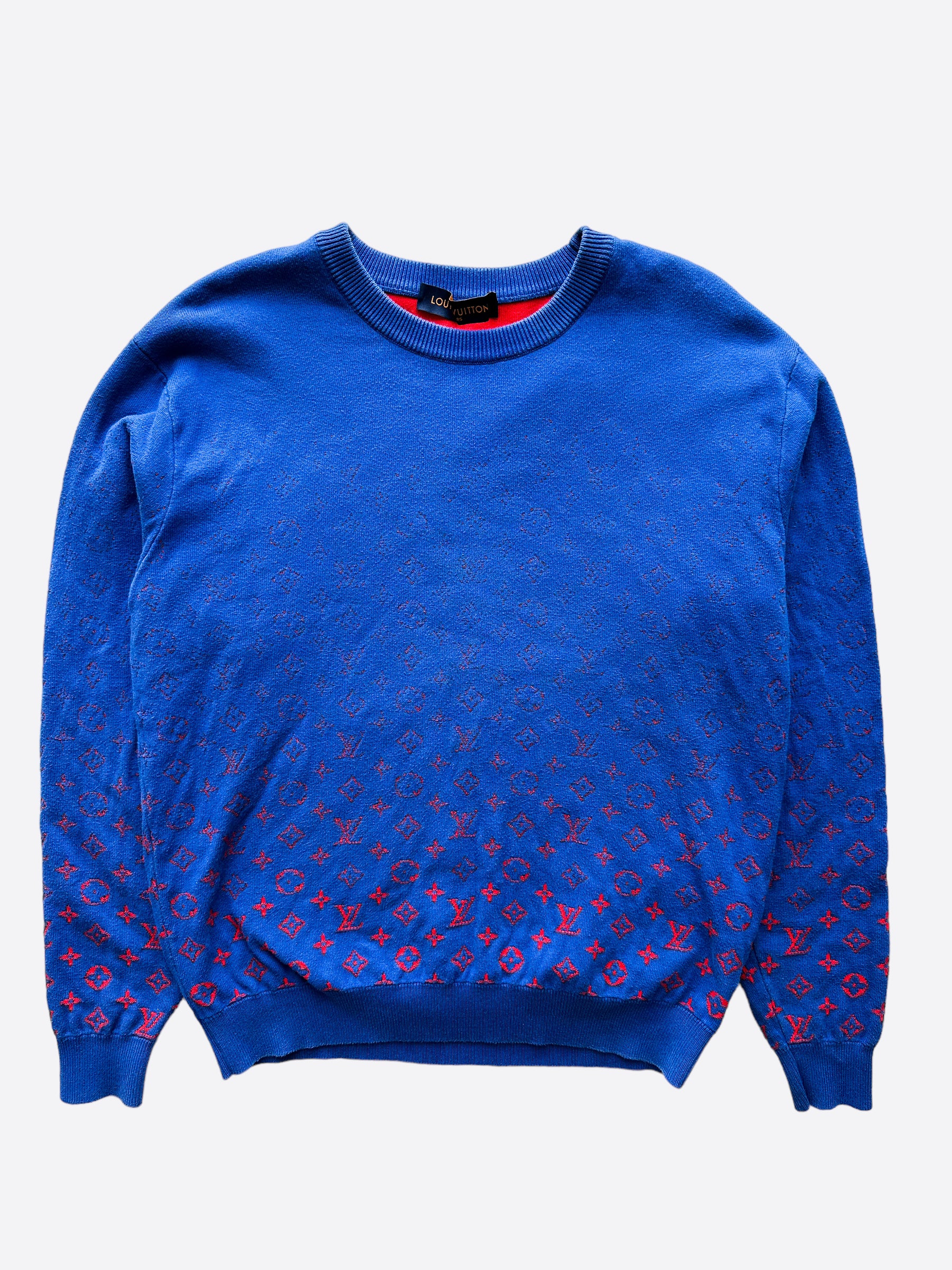 Louis Vuitton Blue Red Monogram Gradient Sweater –