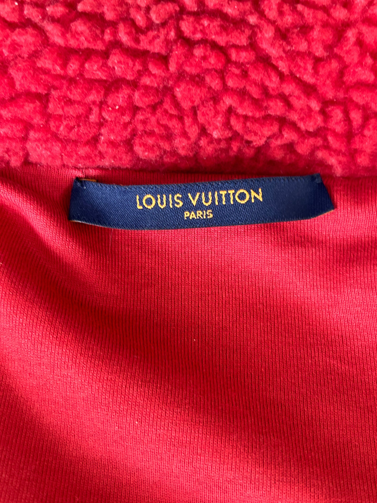 Louis Vuitton Nigo Red & White Checkered Fleece Jacket
