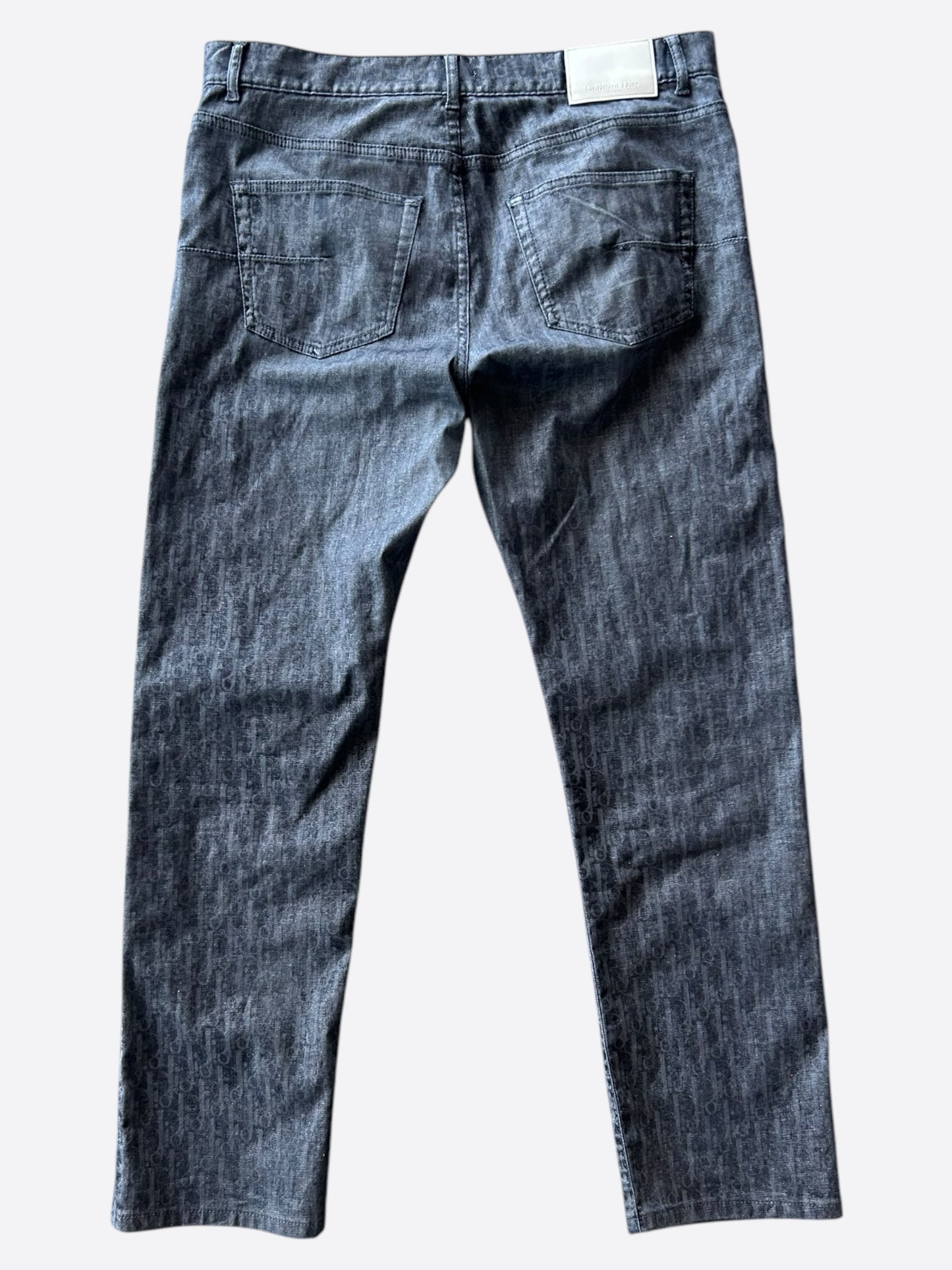 Dior Dark Blue Oblique Slim Jeans