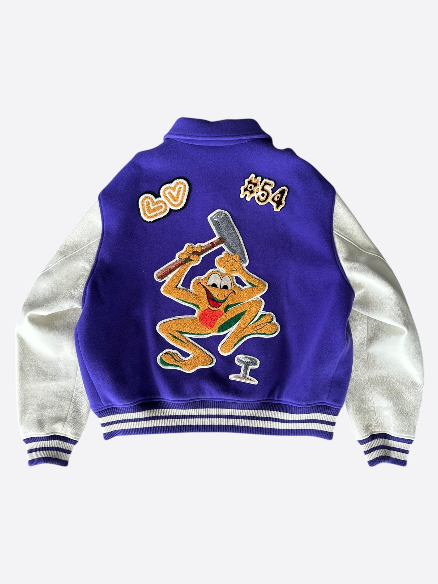 Louis Vuitton Purple & White Frog Varsity Jacket