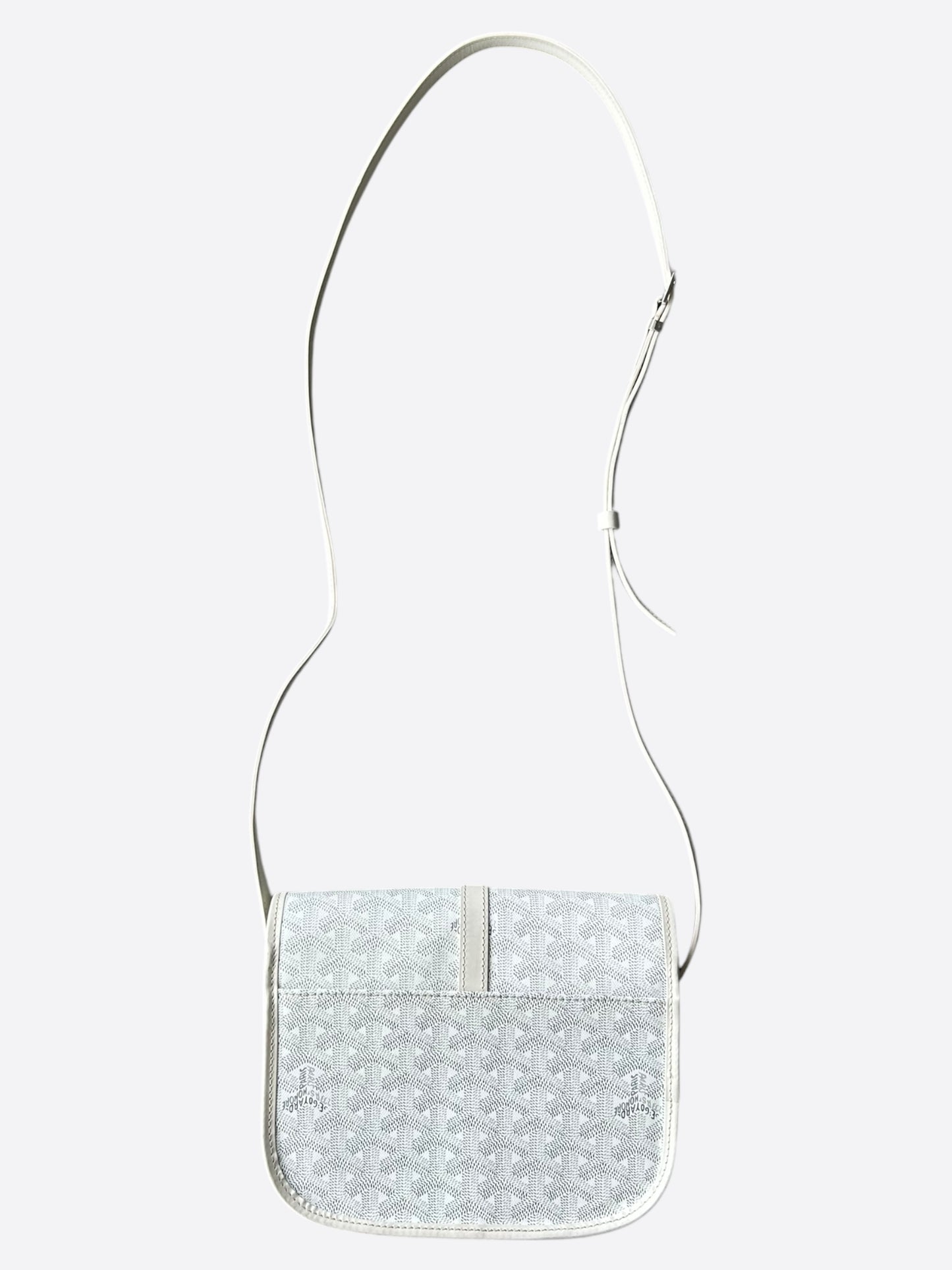 Goyard White Belvedere Messenger Bag