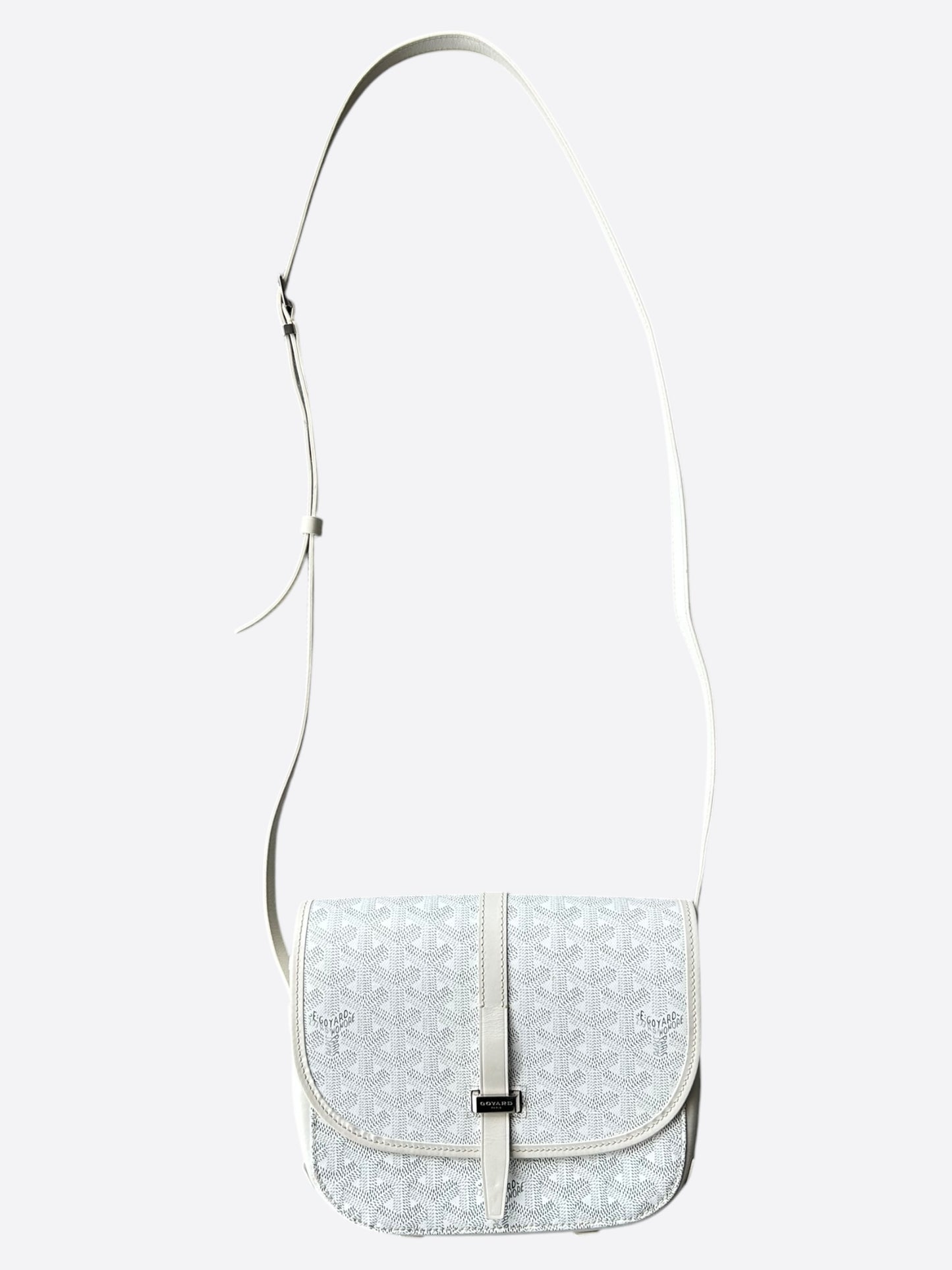 Goyard White Belvedere Messenger Bag
