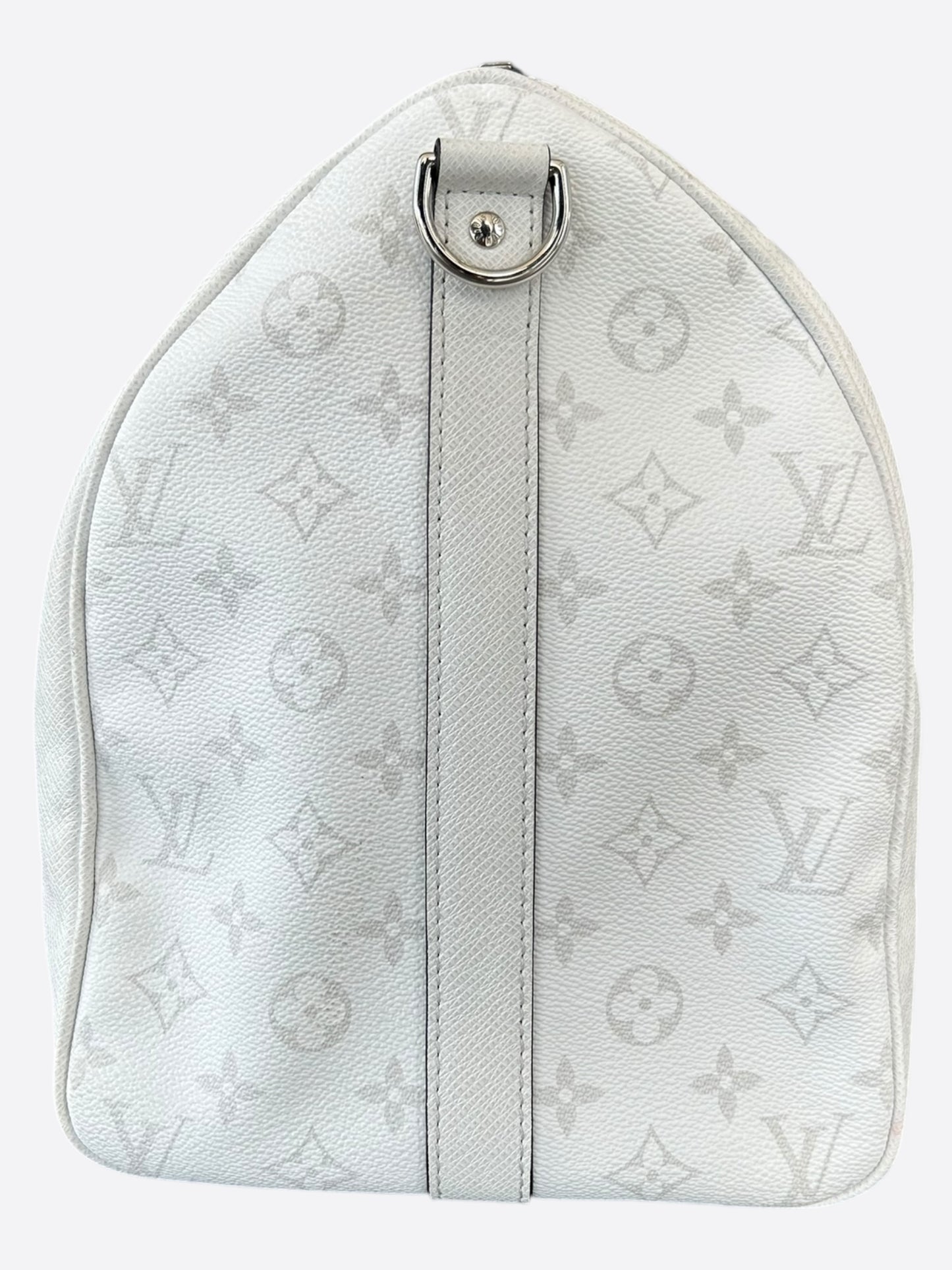 Louis Vuitton White Taigarama Monogram Keepall 50