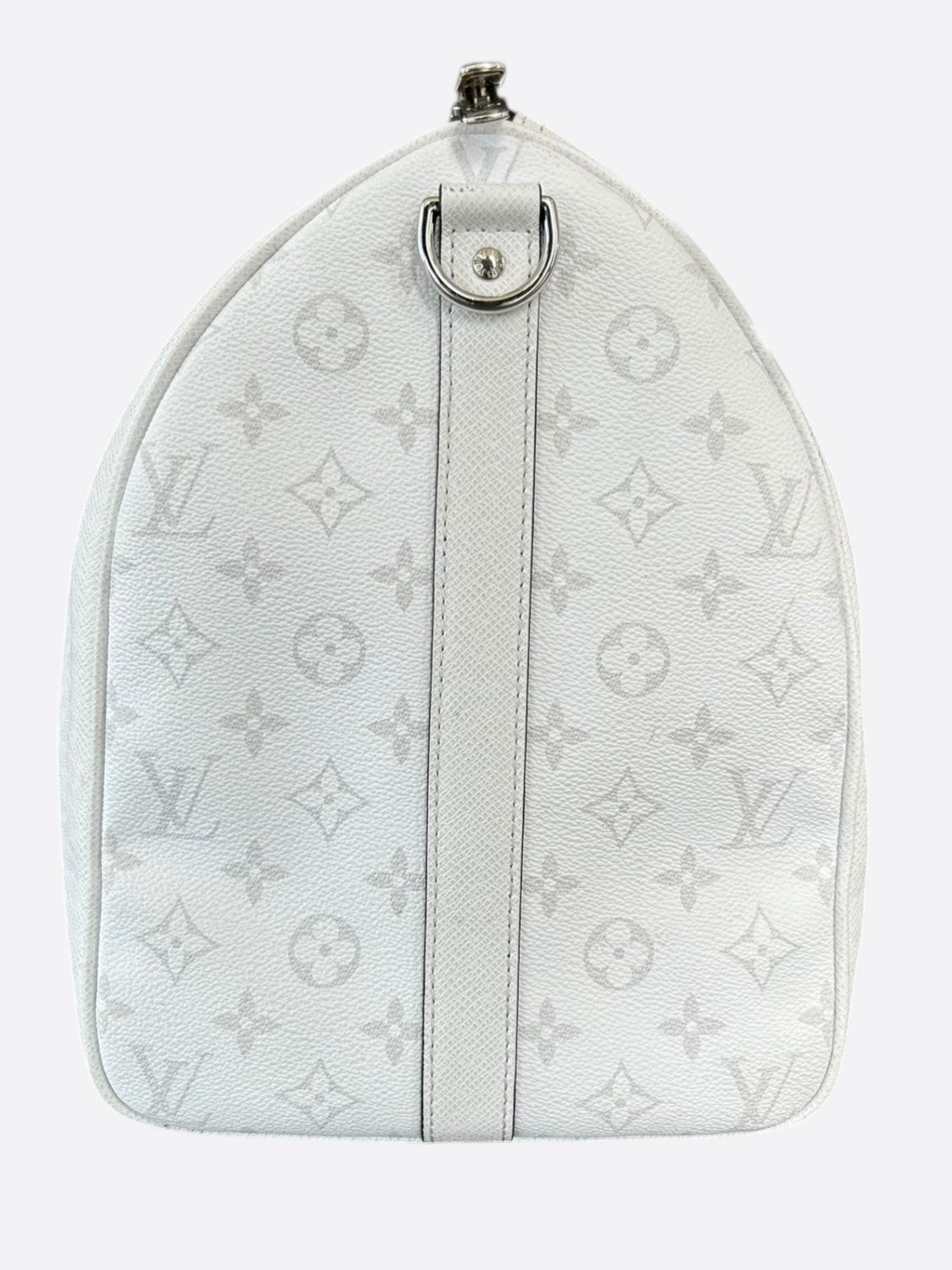 Louis Vuitton White Taigarama Monogram Keepall 50