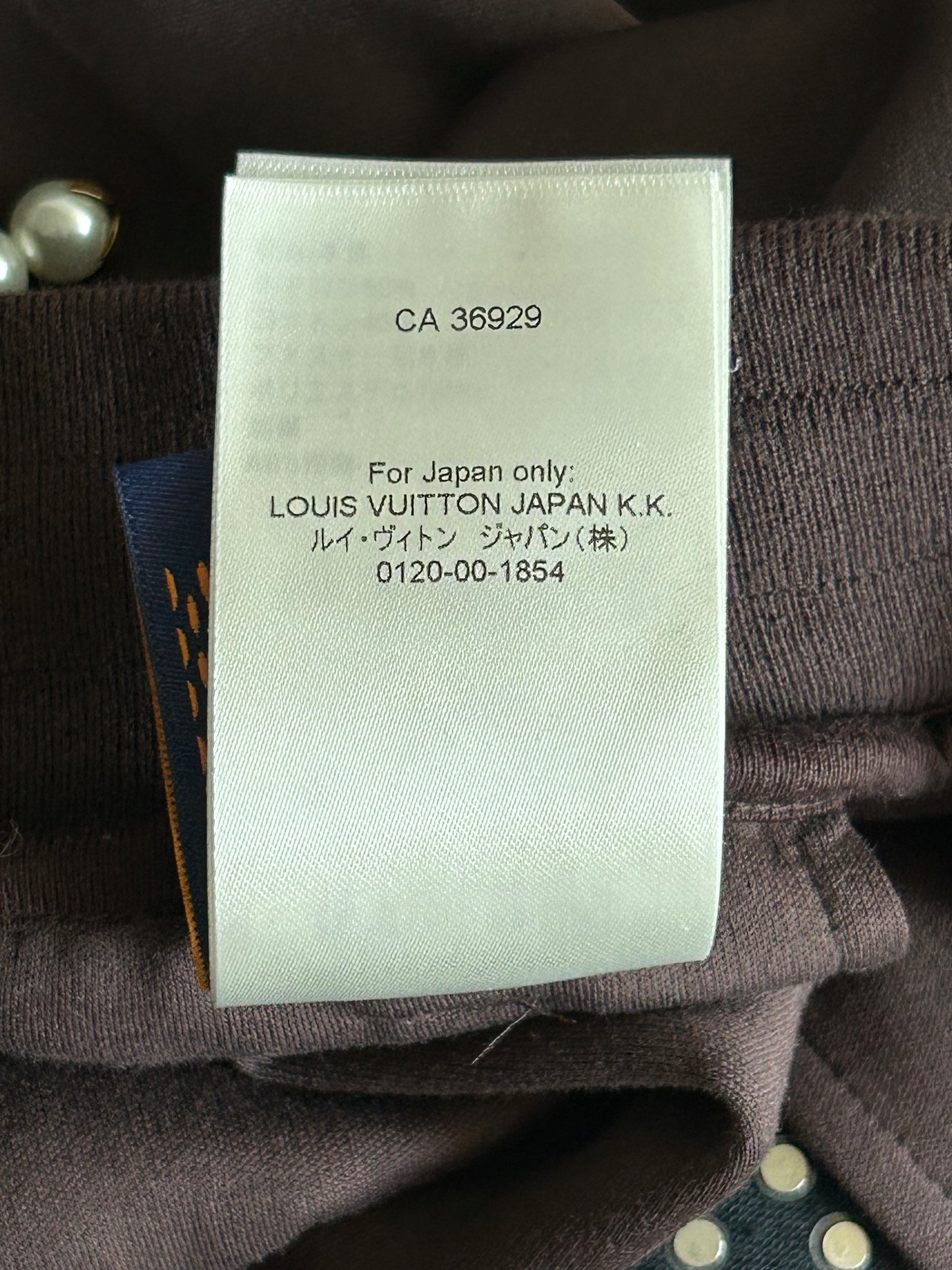 Louis Vuitton Brown Pearl Embellished Track Pants