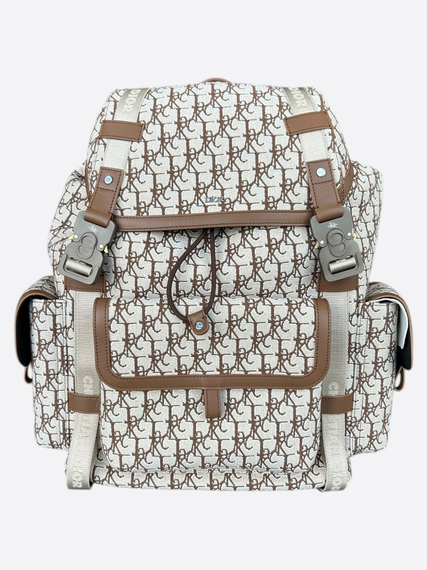 Dior Cactus Jack Beige & Brown Oblique Hit The Road Backpack