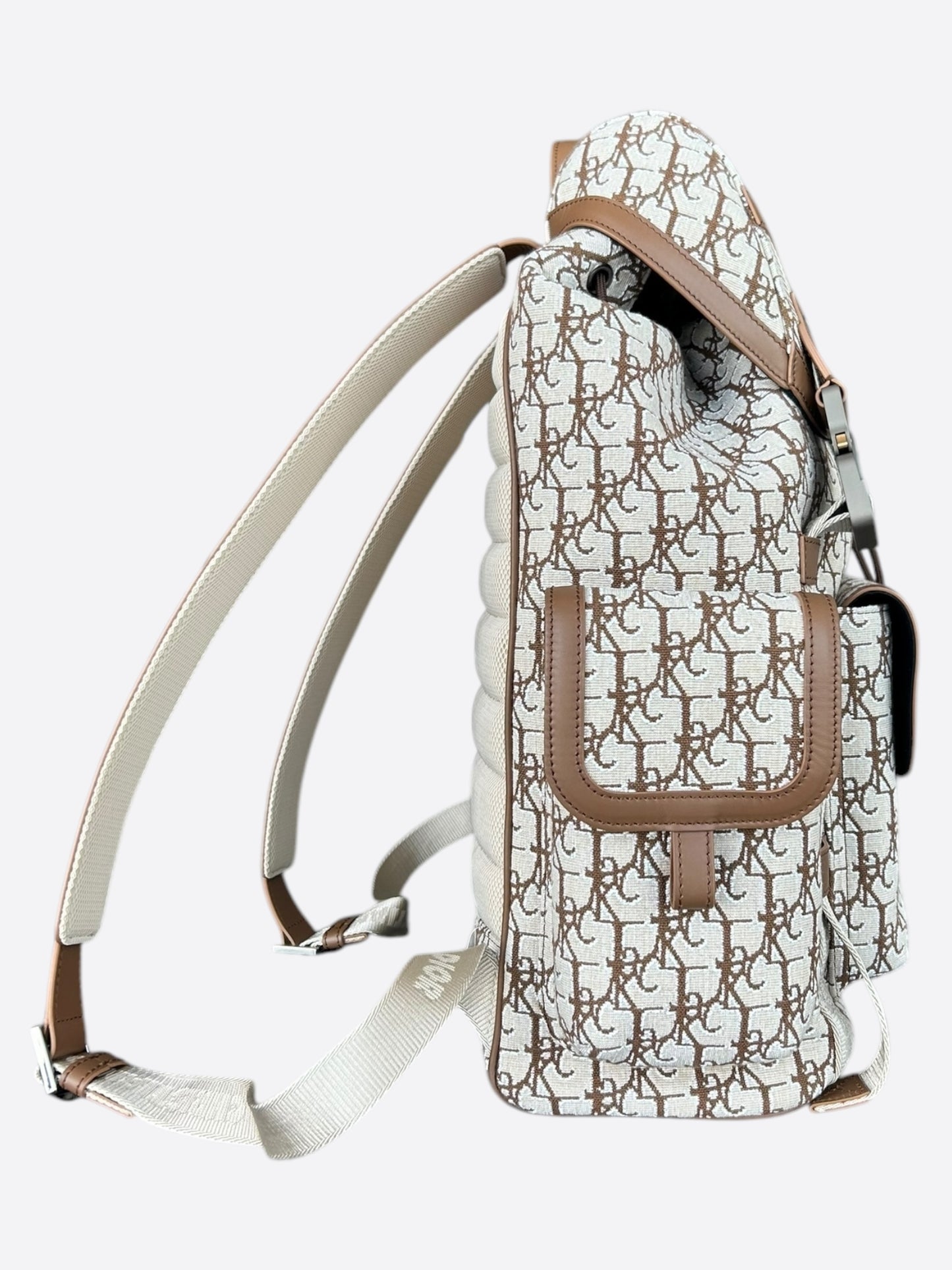 Dior Cactus Jack Beige & Brown Oblique Hit The Road Backpack