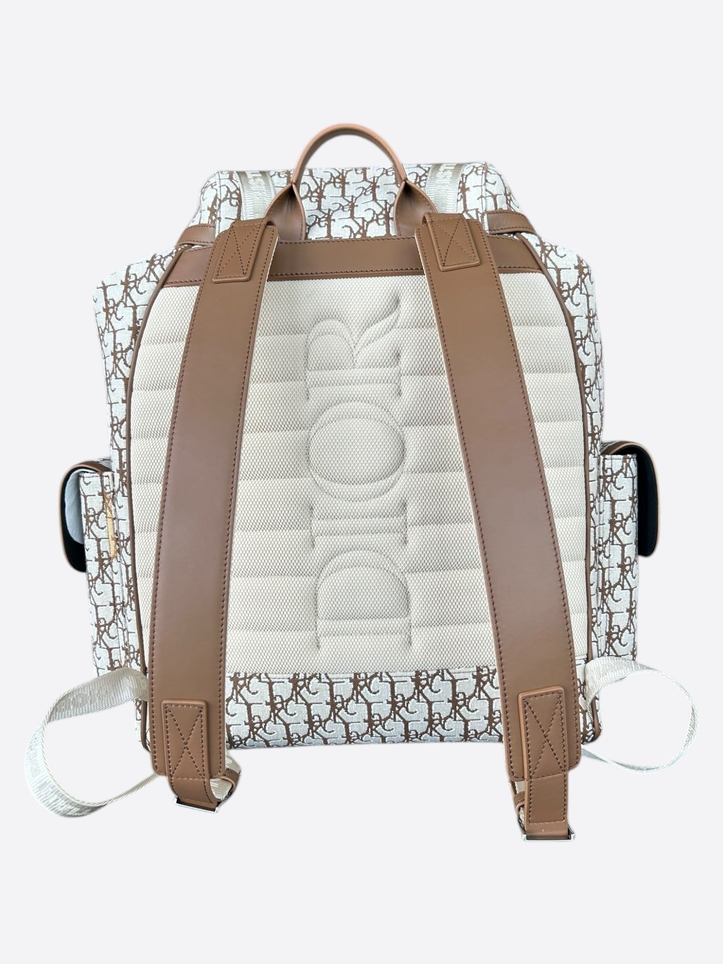 Dior Cactus Jack Beige & Brown Oblique Hit The Road Backpack
