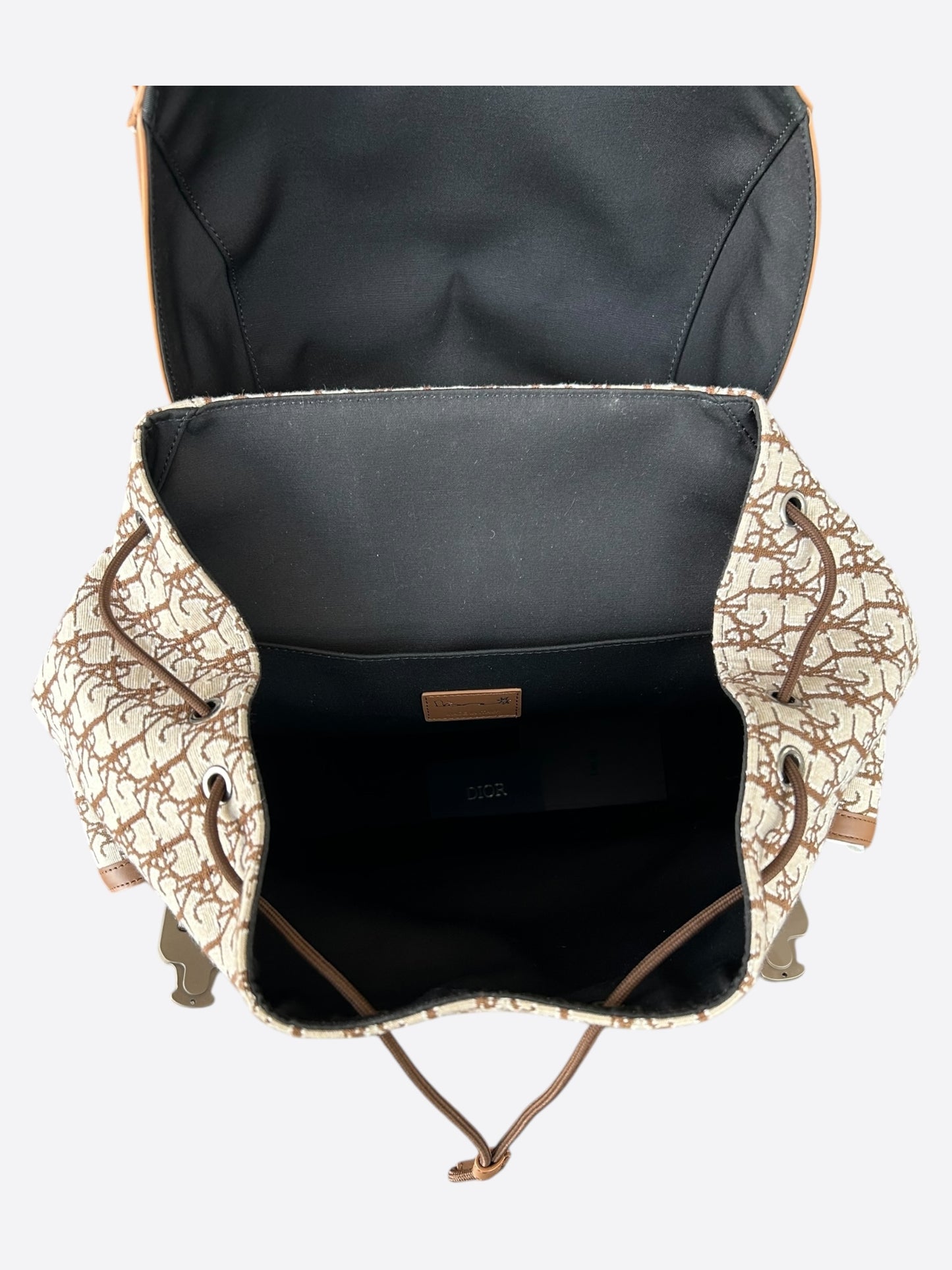 Dior Cactus Jack Beige & Brown Oblique Hit The Road Backpack