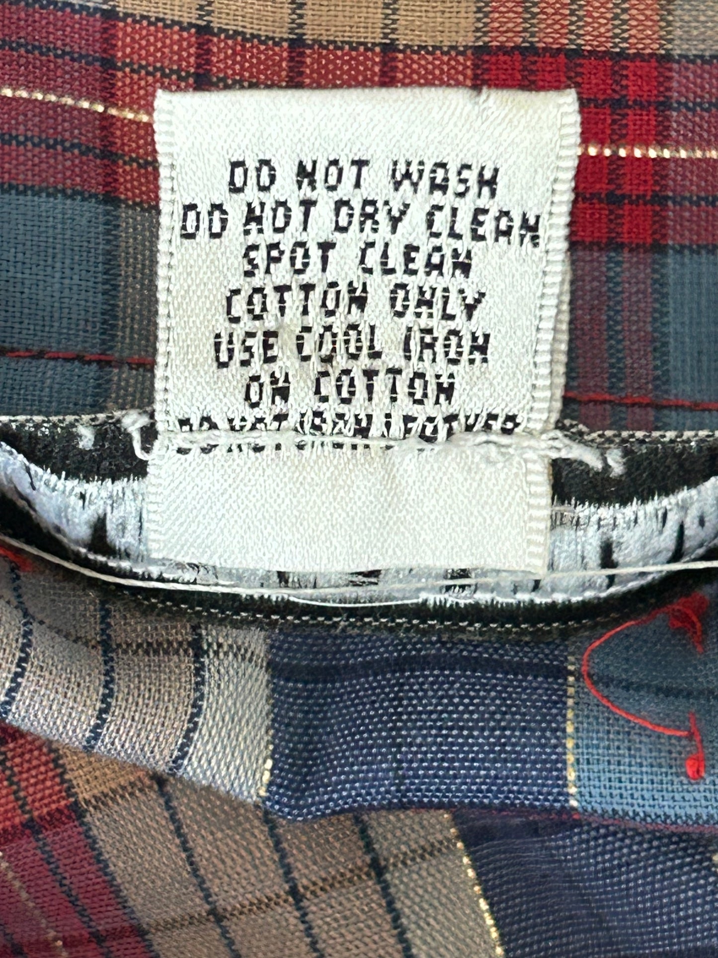 Chrome Hearts Blue & White Leather Floral Patch Flannel