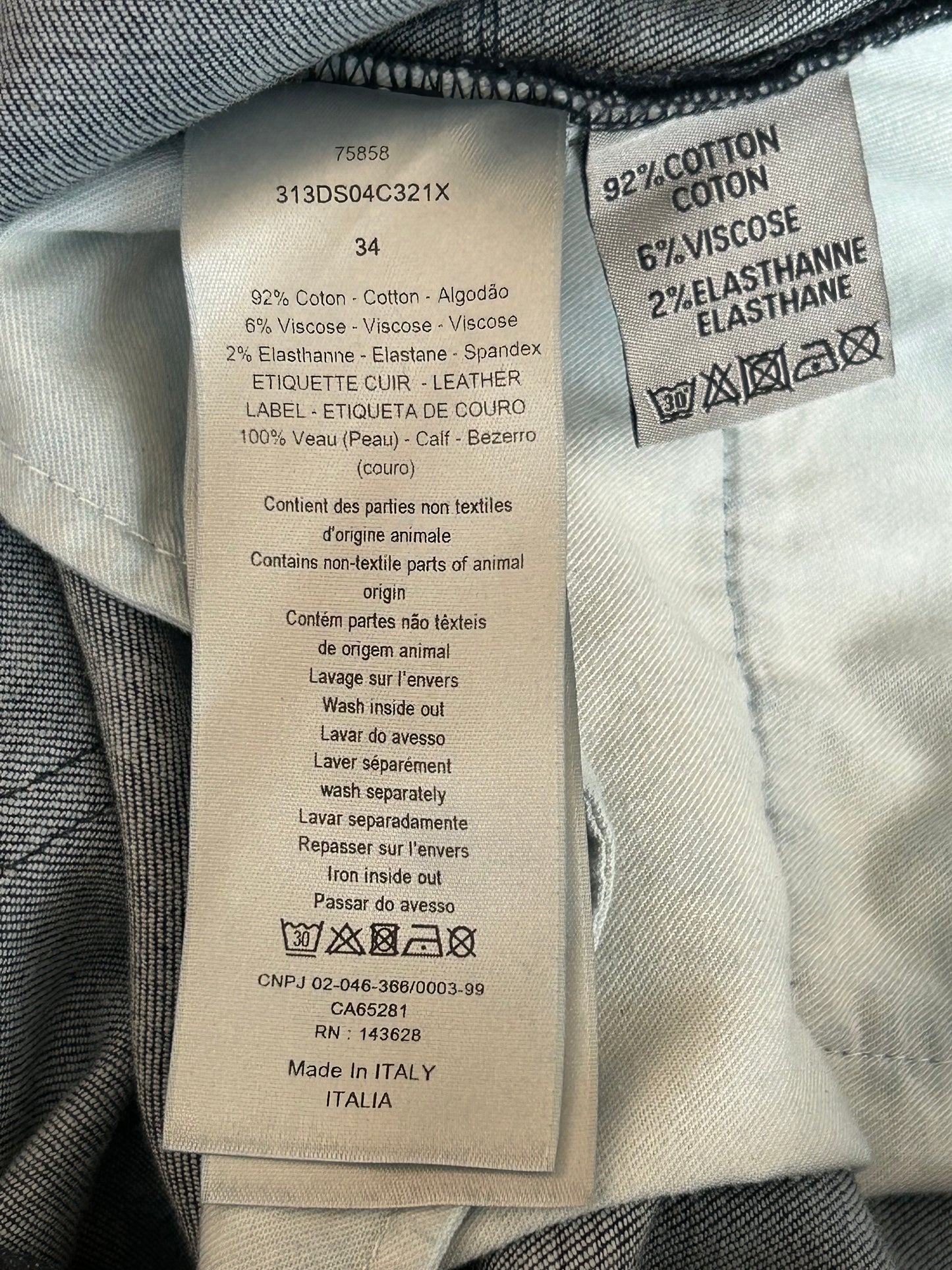 Dior Dark Blue Oblique Slim Jeans