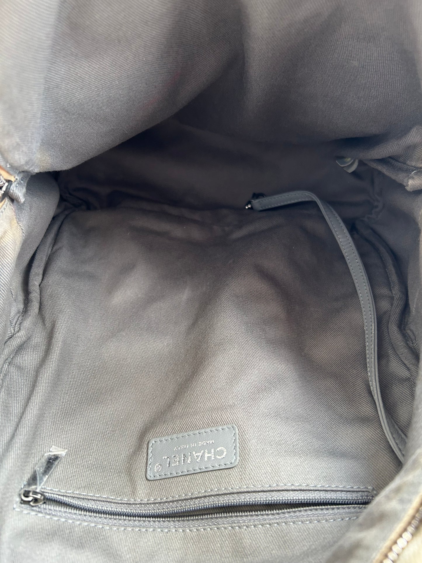 Chanel Beige & White Graffiti Backpack