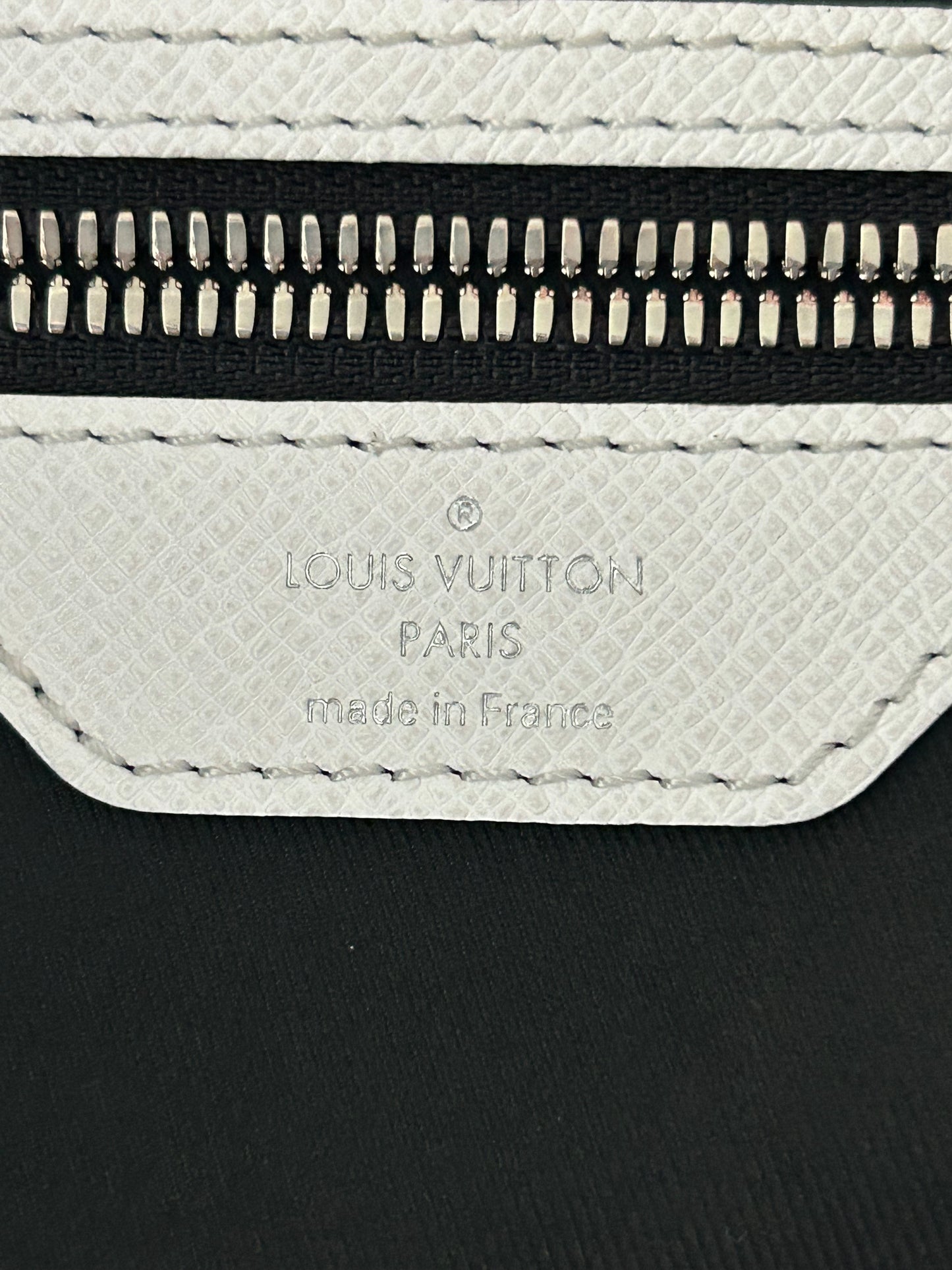 Louis Vuitton White Taigarama Monogram Keepall 50