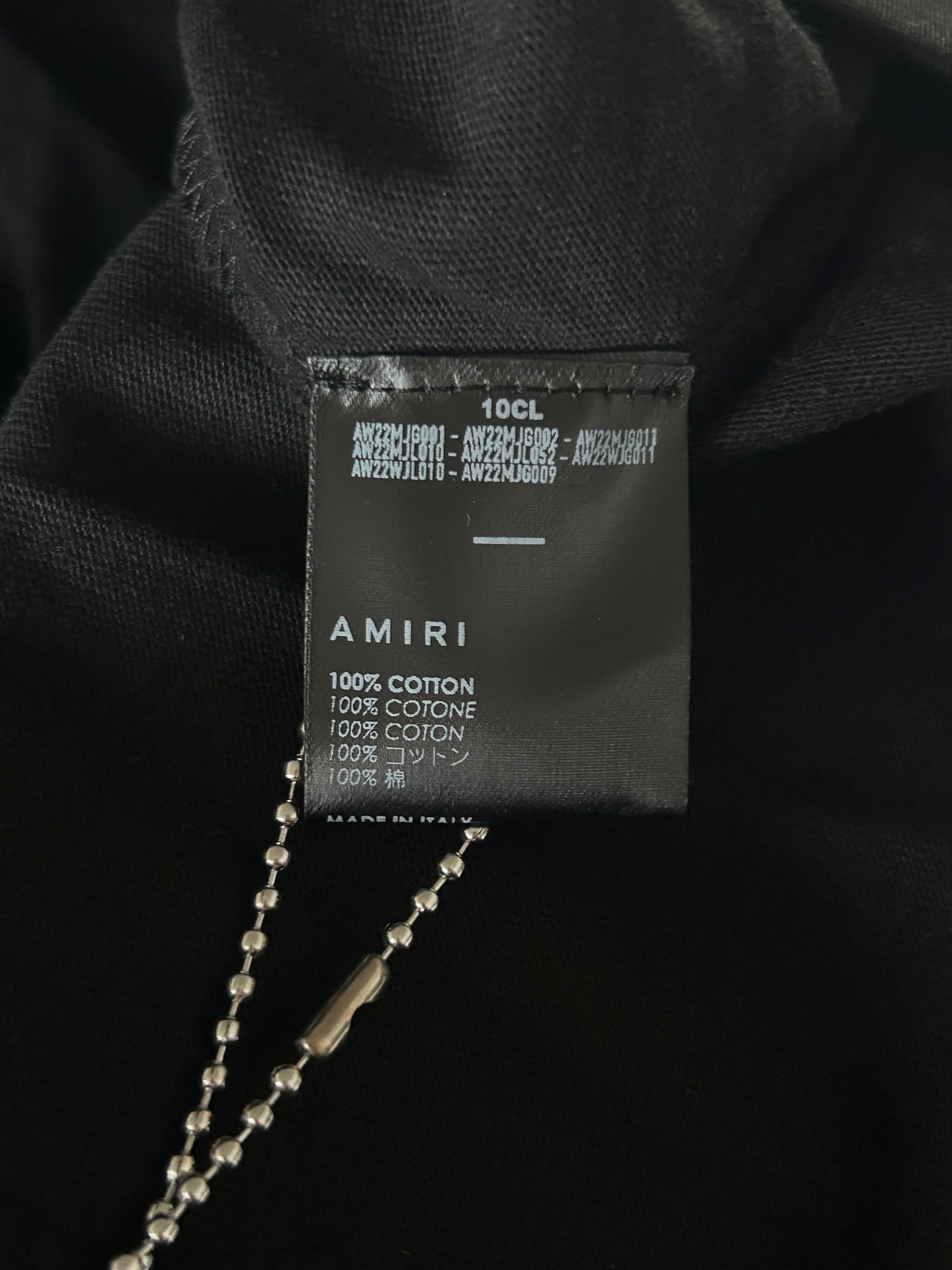 Amiri Wes Lang Black Blood T-Shirt