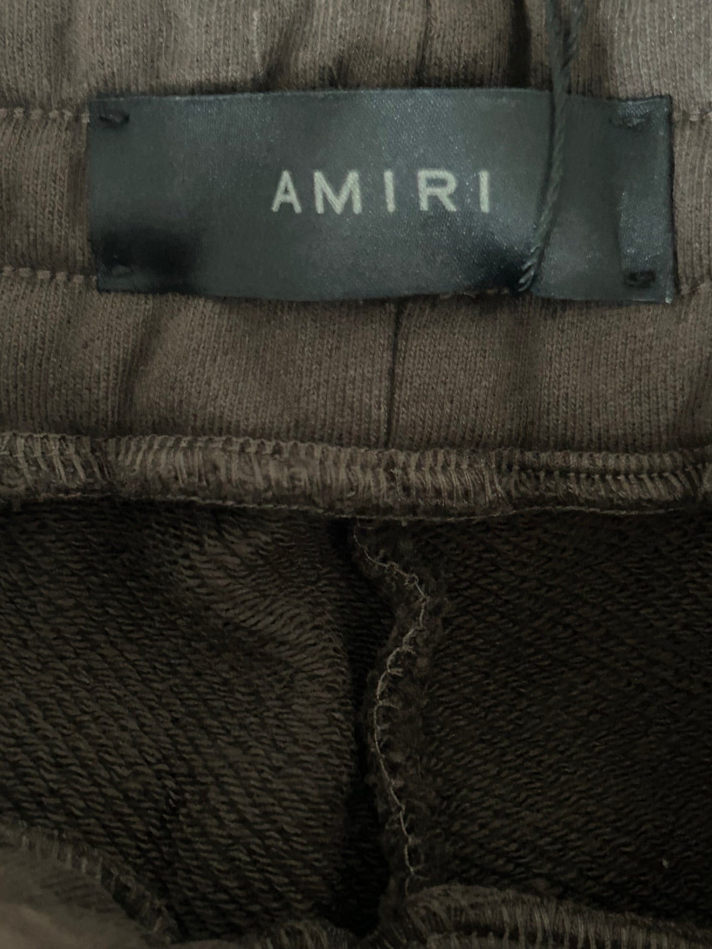 Amiri Brown & White Puff Logo Sweatpants