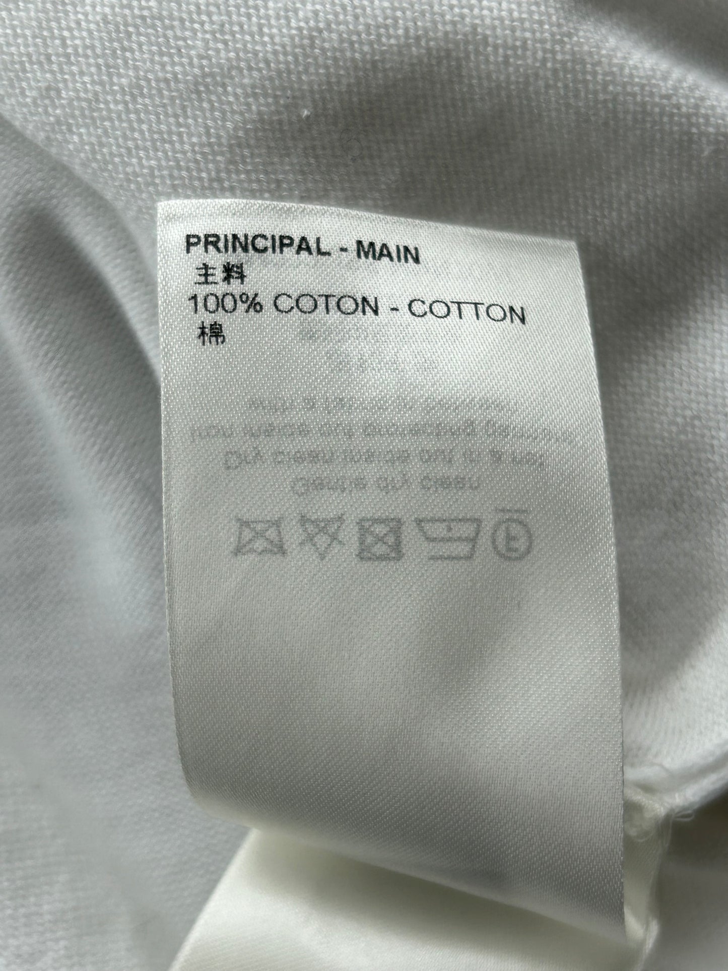 Louis Vuitton White & Blue Logo Intarsia T-Shirt