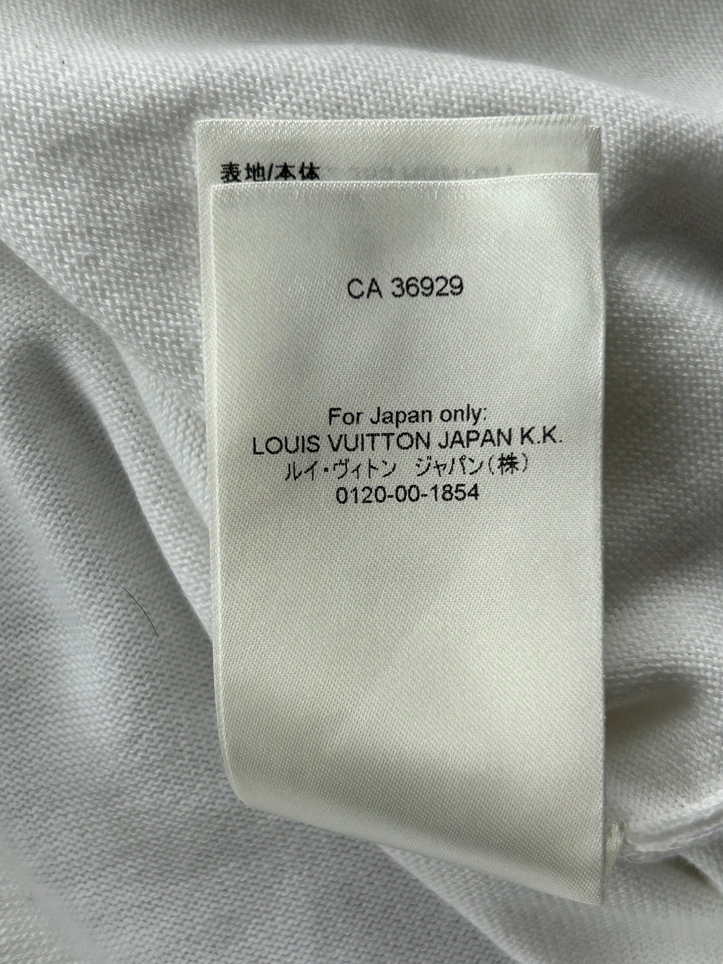 Louis Vuitton White & Blue Logo Intarsia T-Shirt