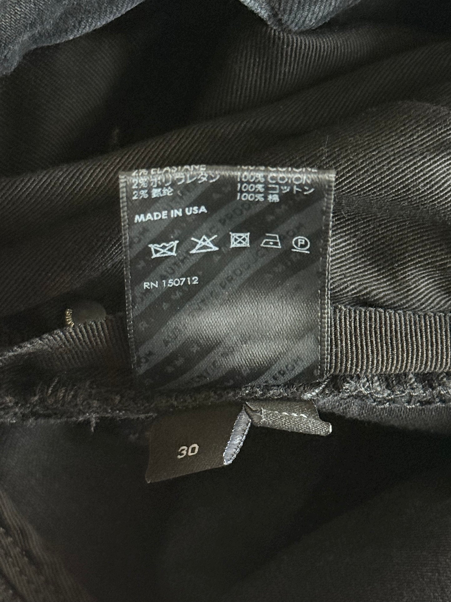 Amiri Aged Black Rainbow Paisley Patch Thrasher Jeans