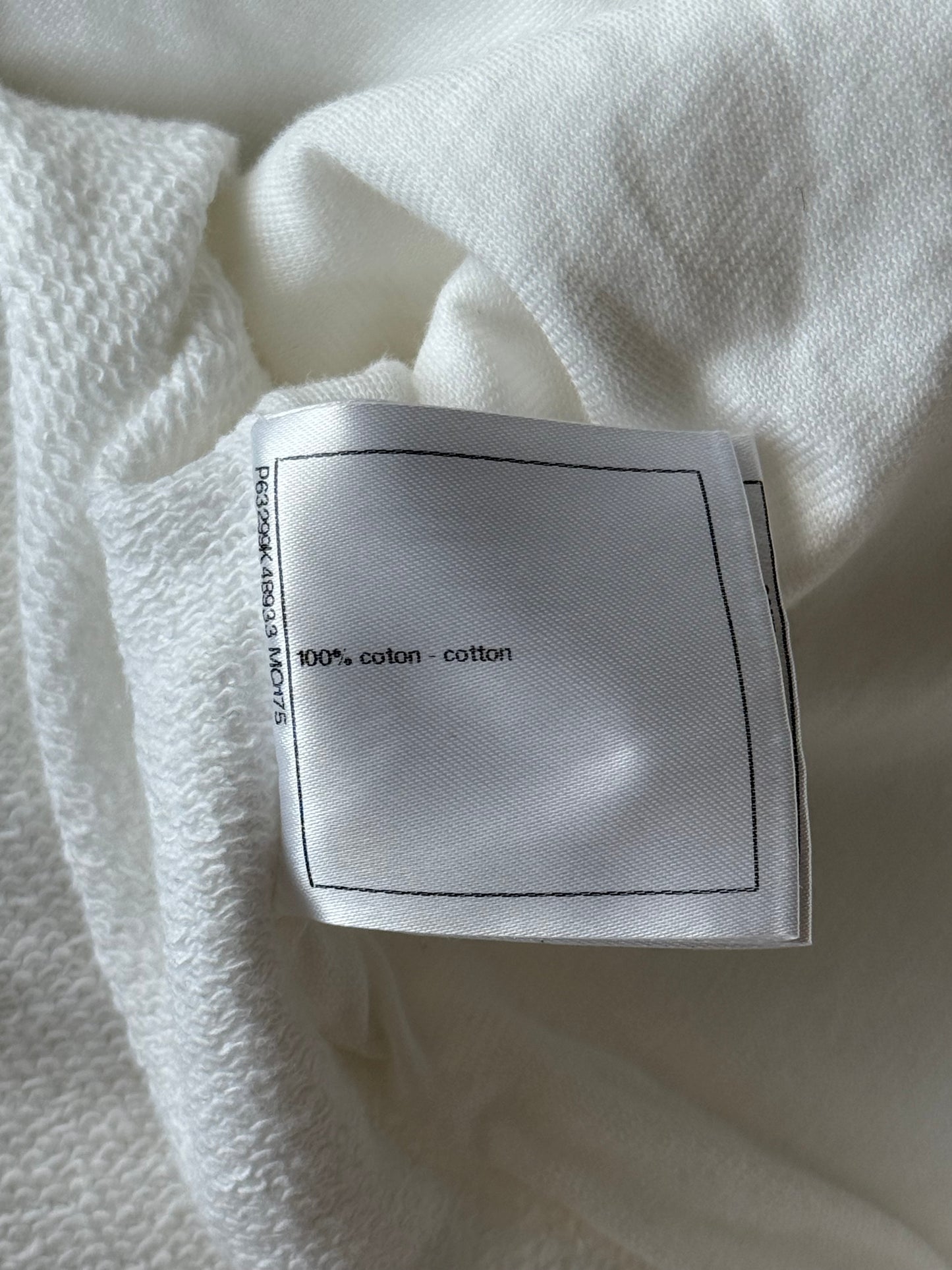 Chanel White & Black Graffiti Graphic Zip Up Hoodie