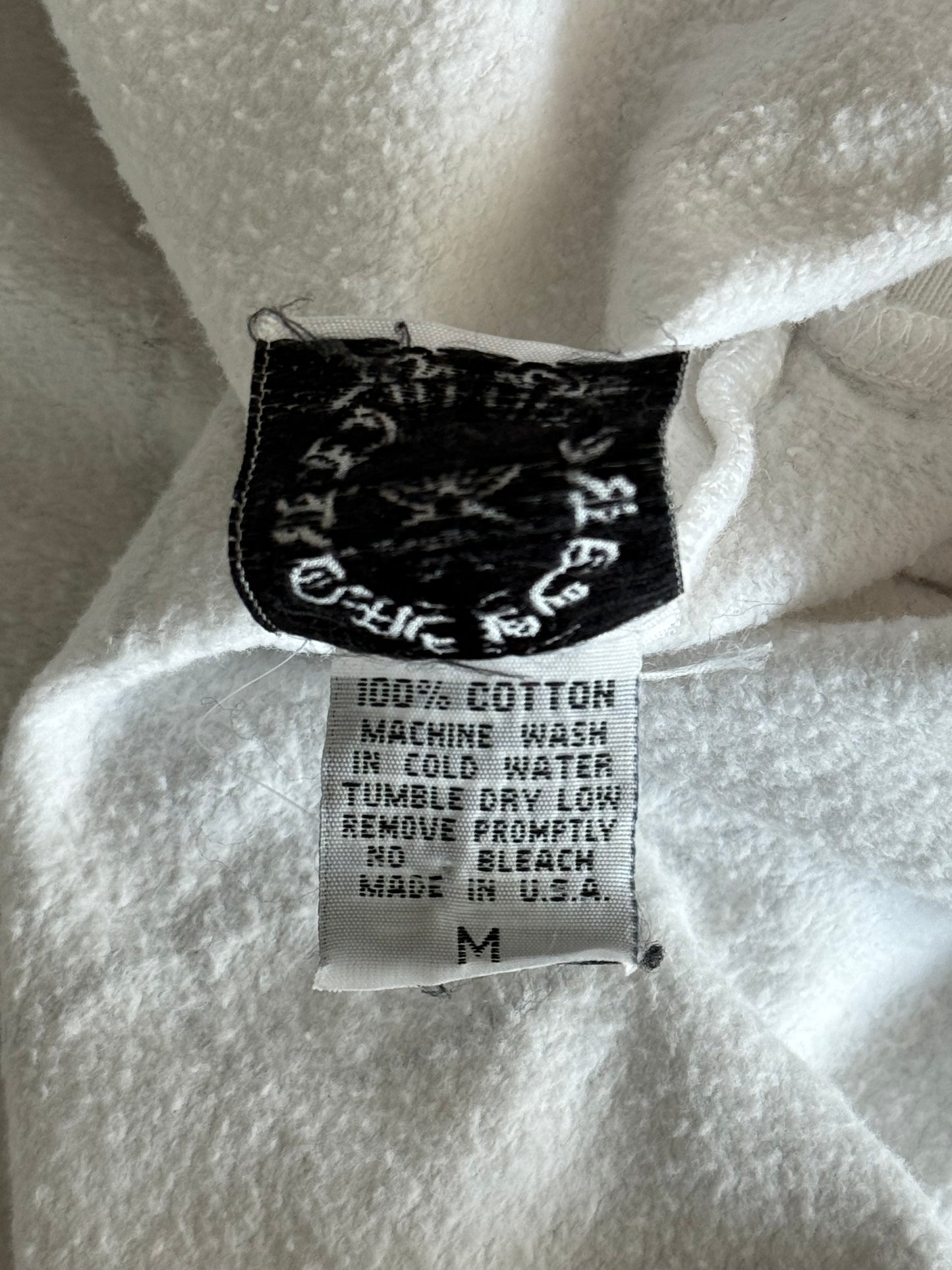 Chrome Hearts White & Black Horseshoe Logo Zip Up Hoodie
