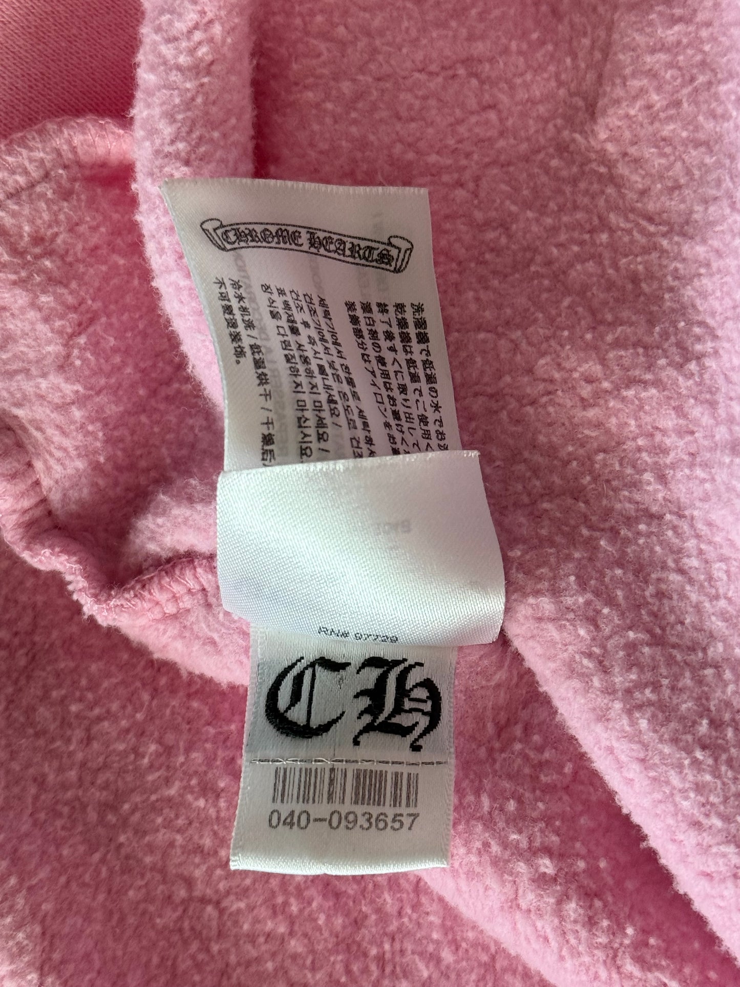 Chrome Hearts Pink & Blue Horseshoe Logo Hoodie