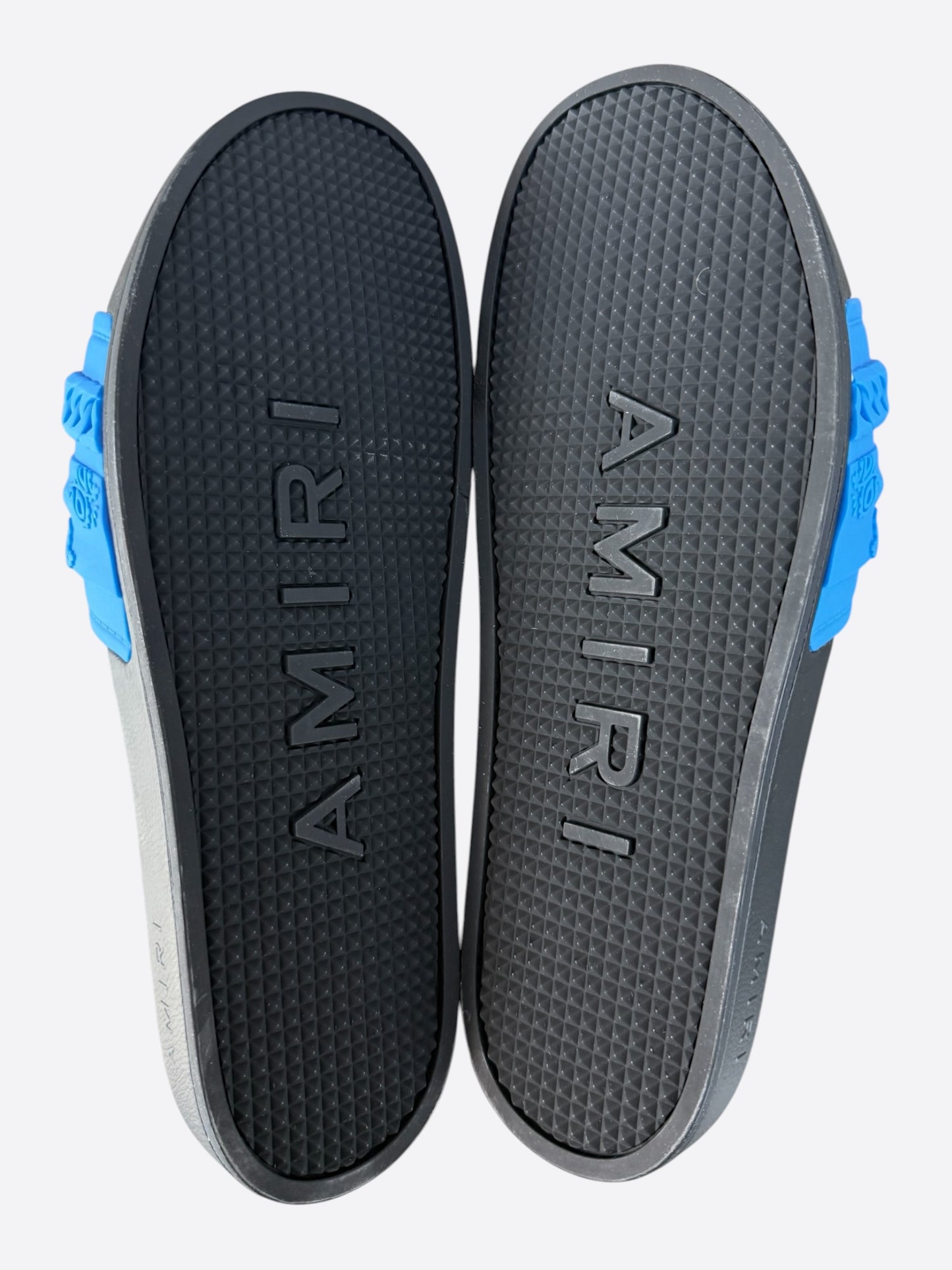 Amiri Blue & Black Bandana Chain Slides